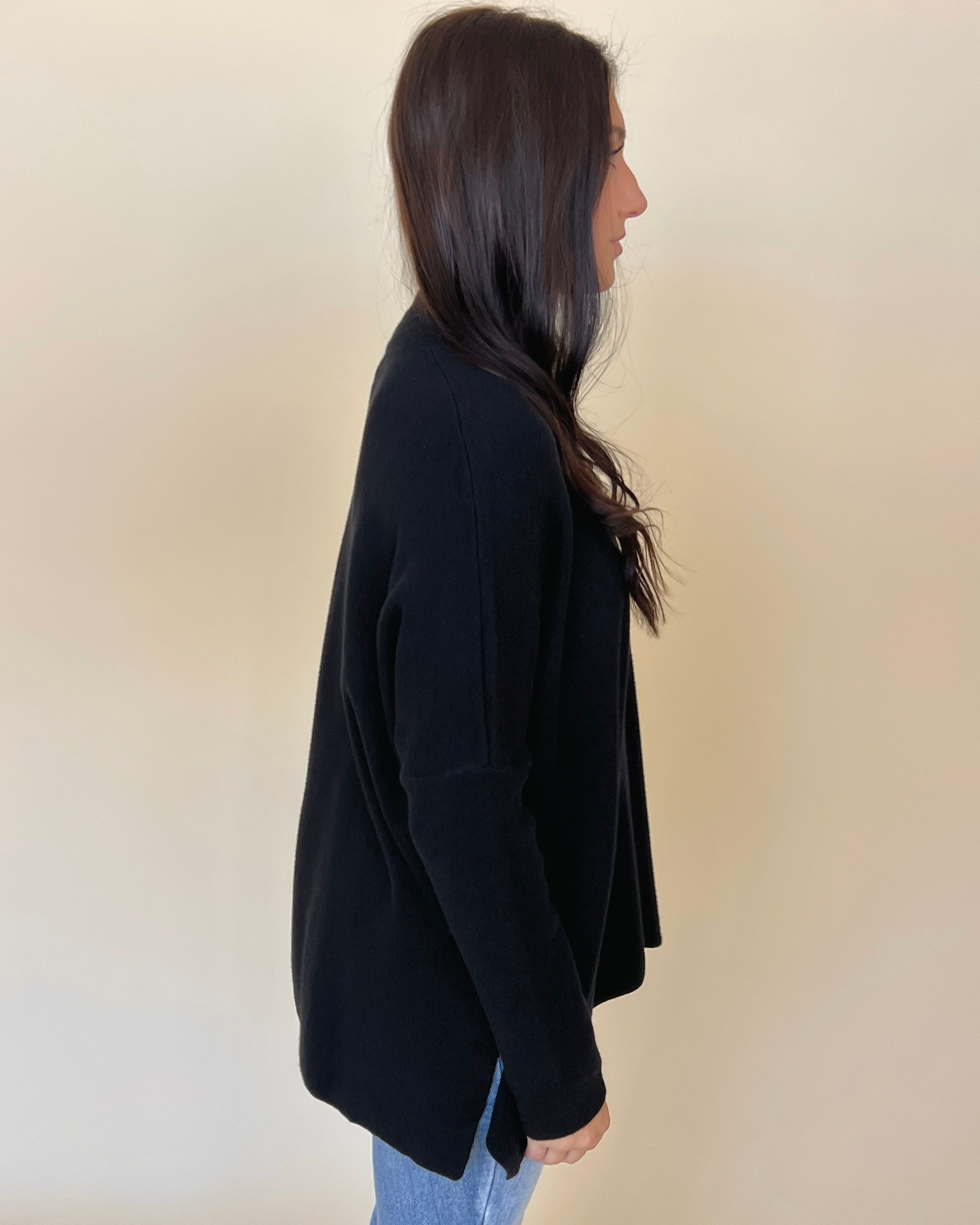Don't Forget Me Black Turtleneck Solid Sweater-Shop-Womens-Boutique-Clothing