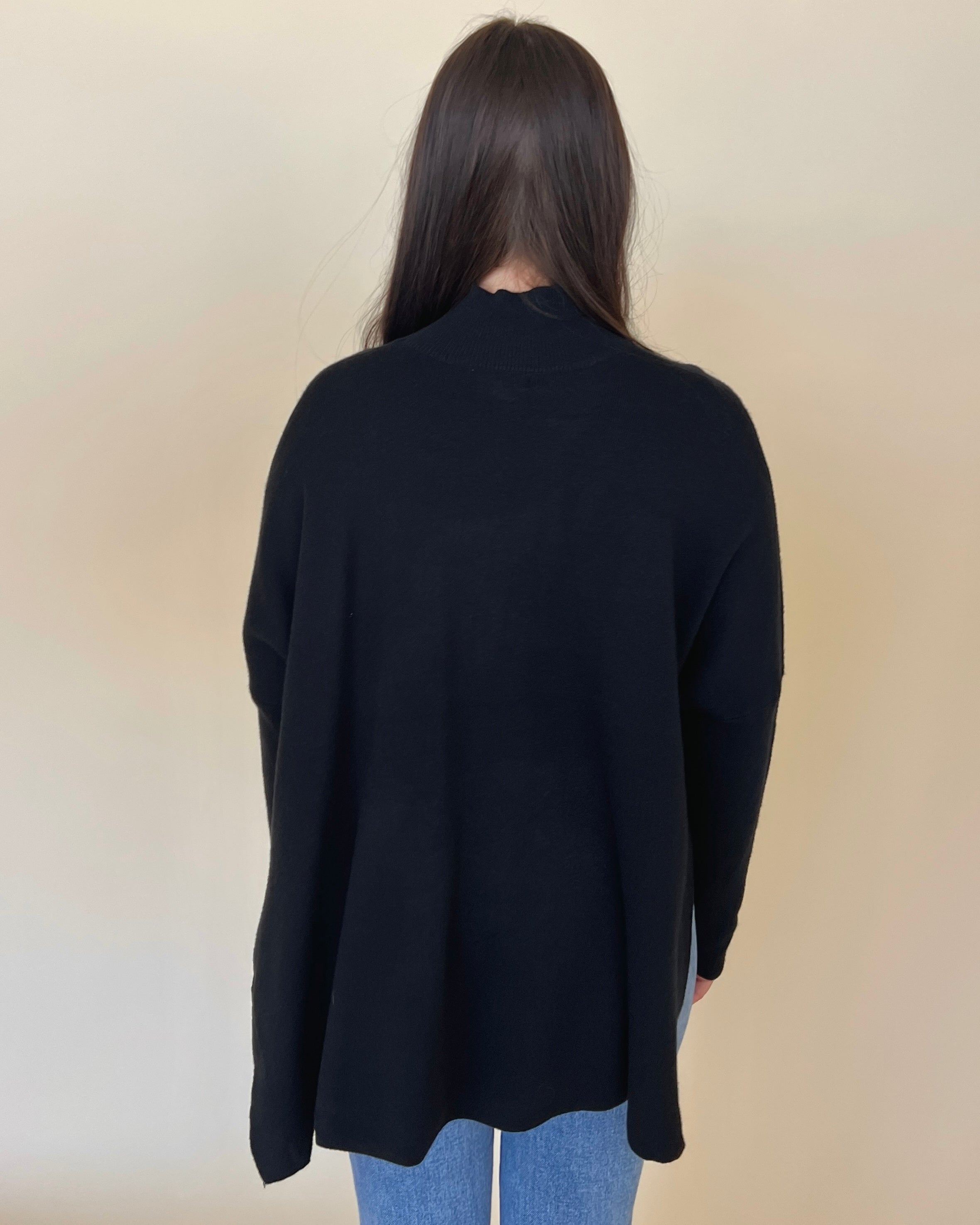 Don't Forget Me Black Turtleneck Solid Sweater-Shop-Womens-Boutique-Clothing