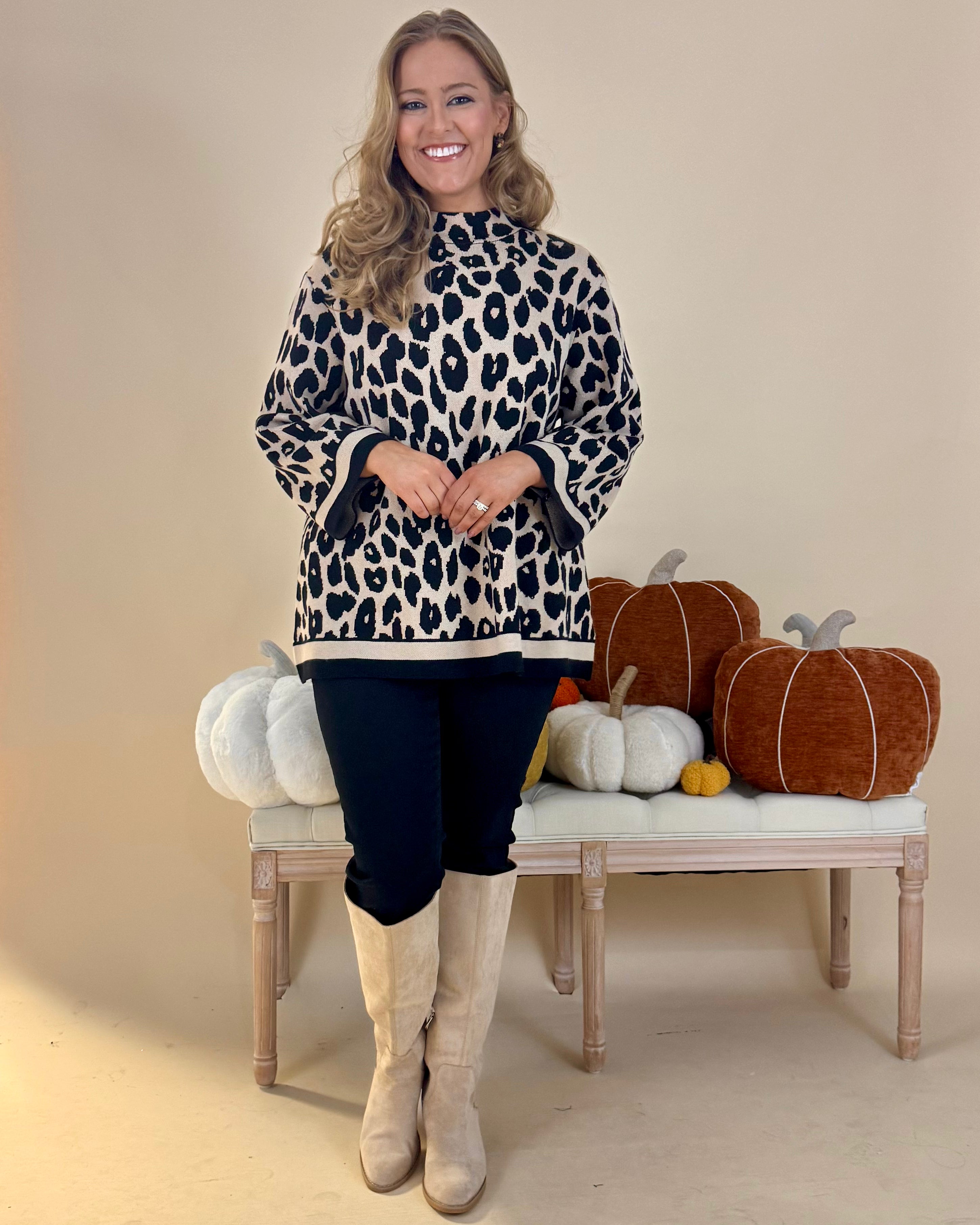 Roll With It Plus Black Leopard Sweater-Shop-Womens-Boutique-Clothing