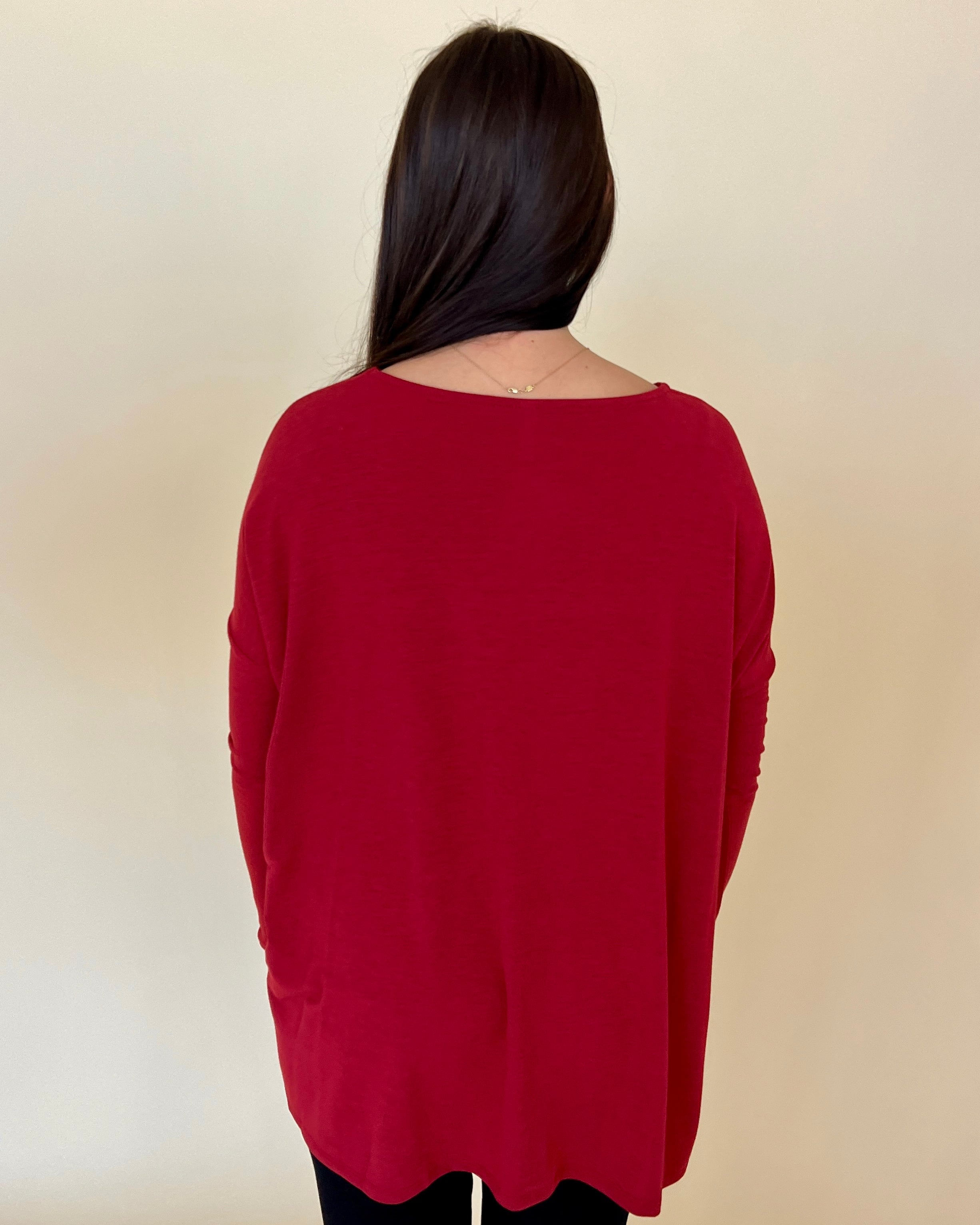 Trying Your Best Wine Round Neck Top-Shop-Womens-Boutique-Clothing