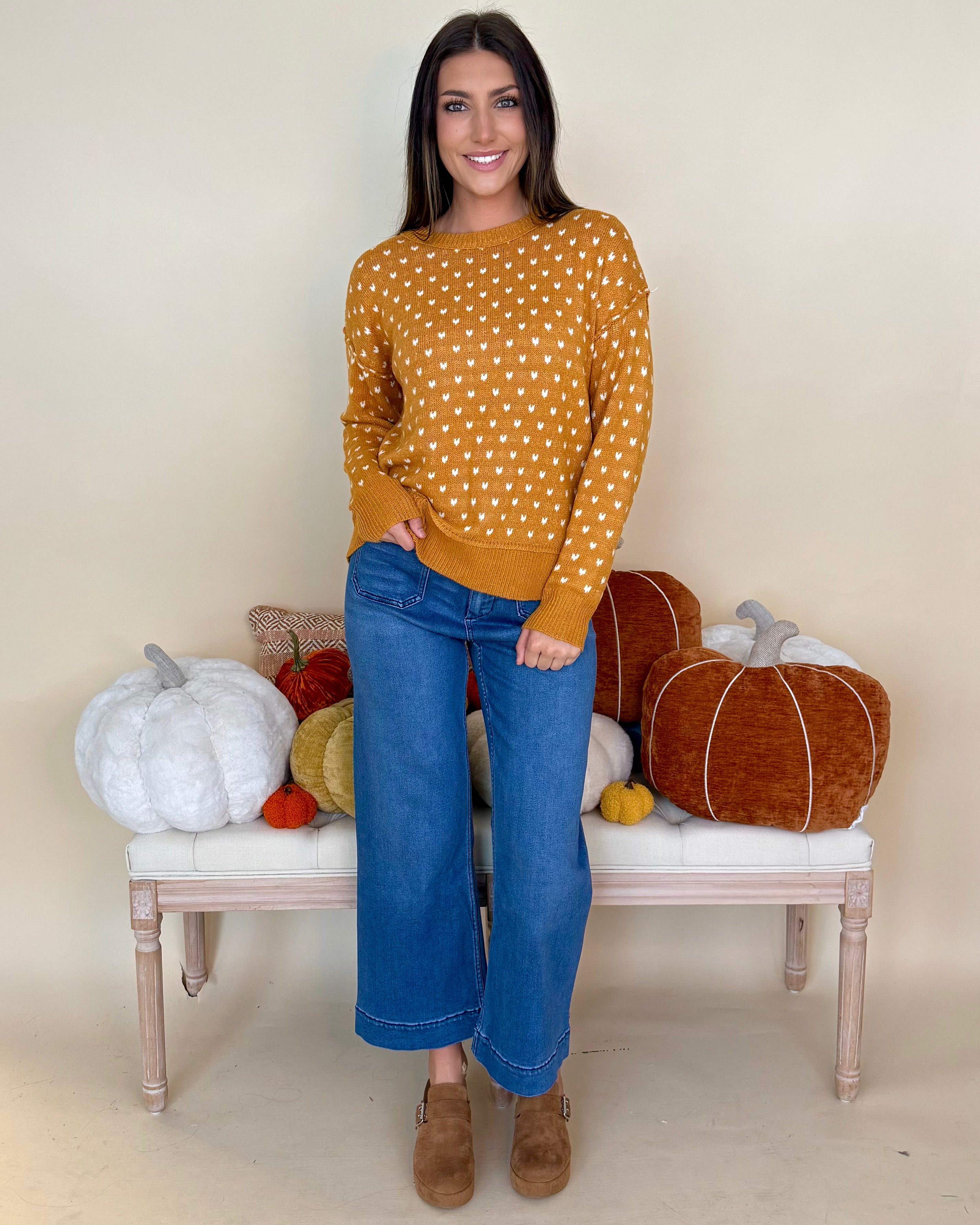 Push The Limits Mustard Seamed Sweater-Shop-Womens-Boutique-Clothing