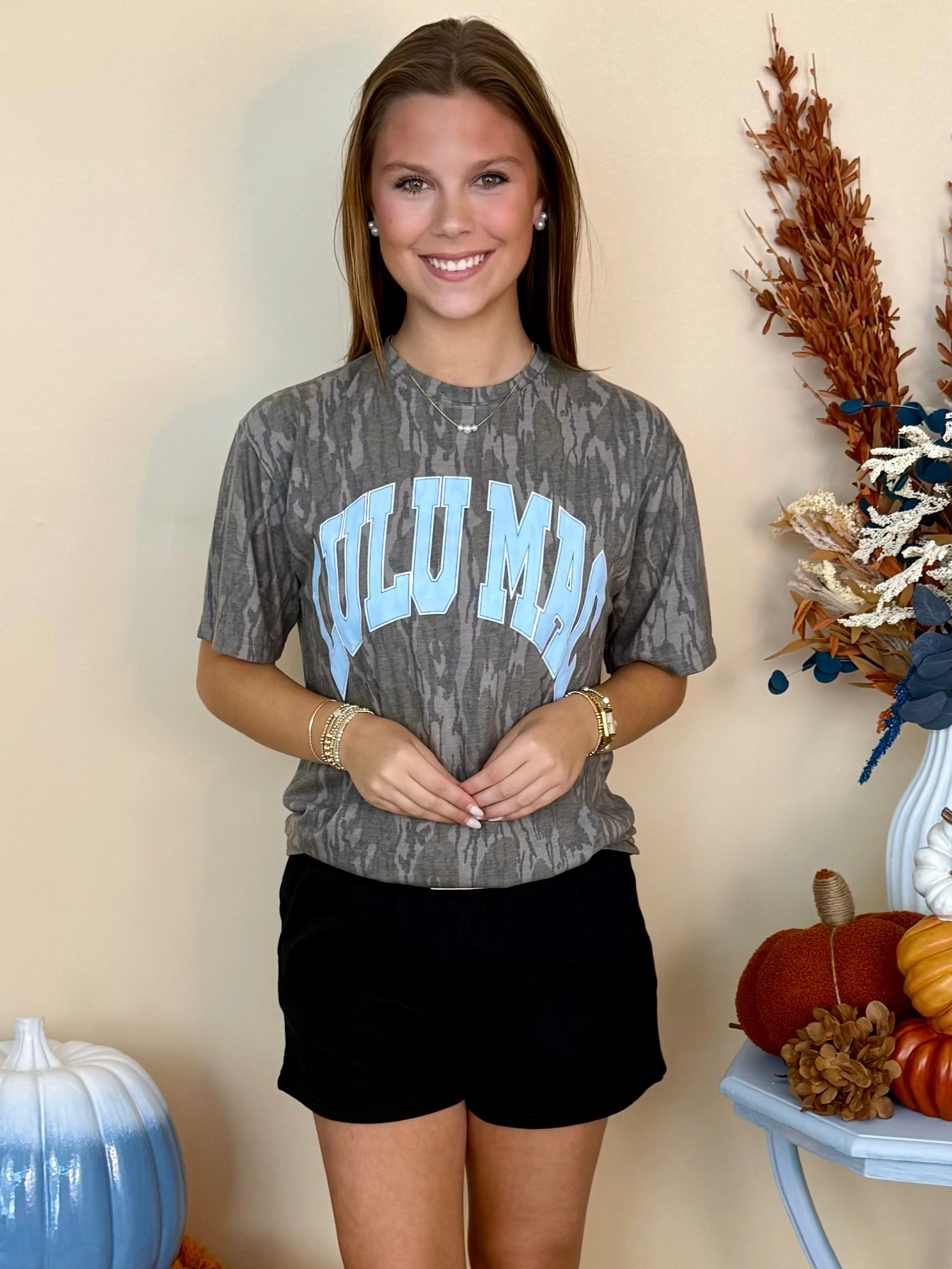 Lulu Mac Light Blue Mossy Oak Bottomland Tee