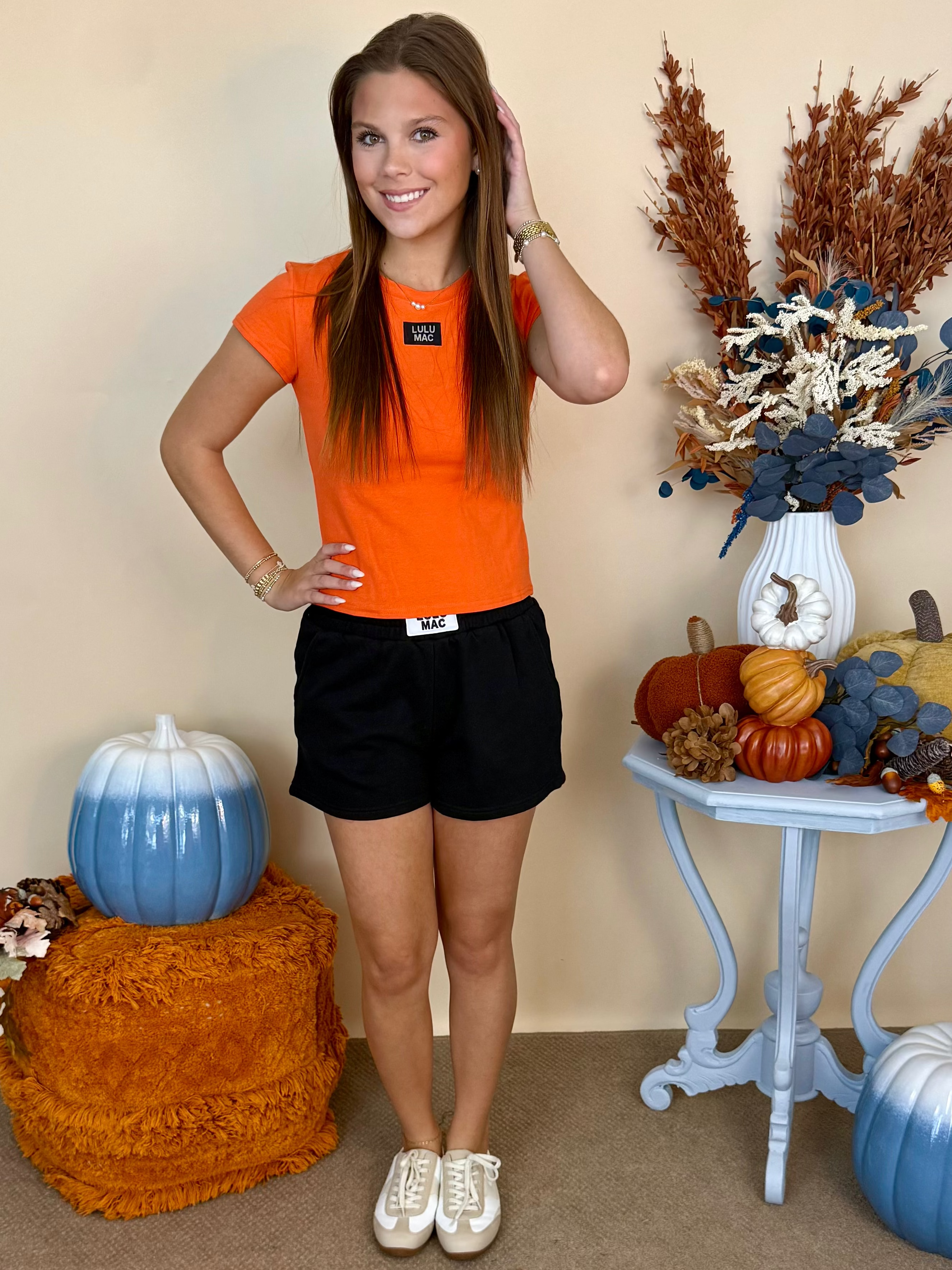 Lulu Mac Orange Baby Doll Top