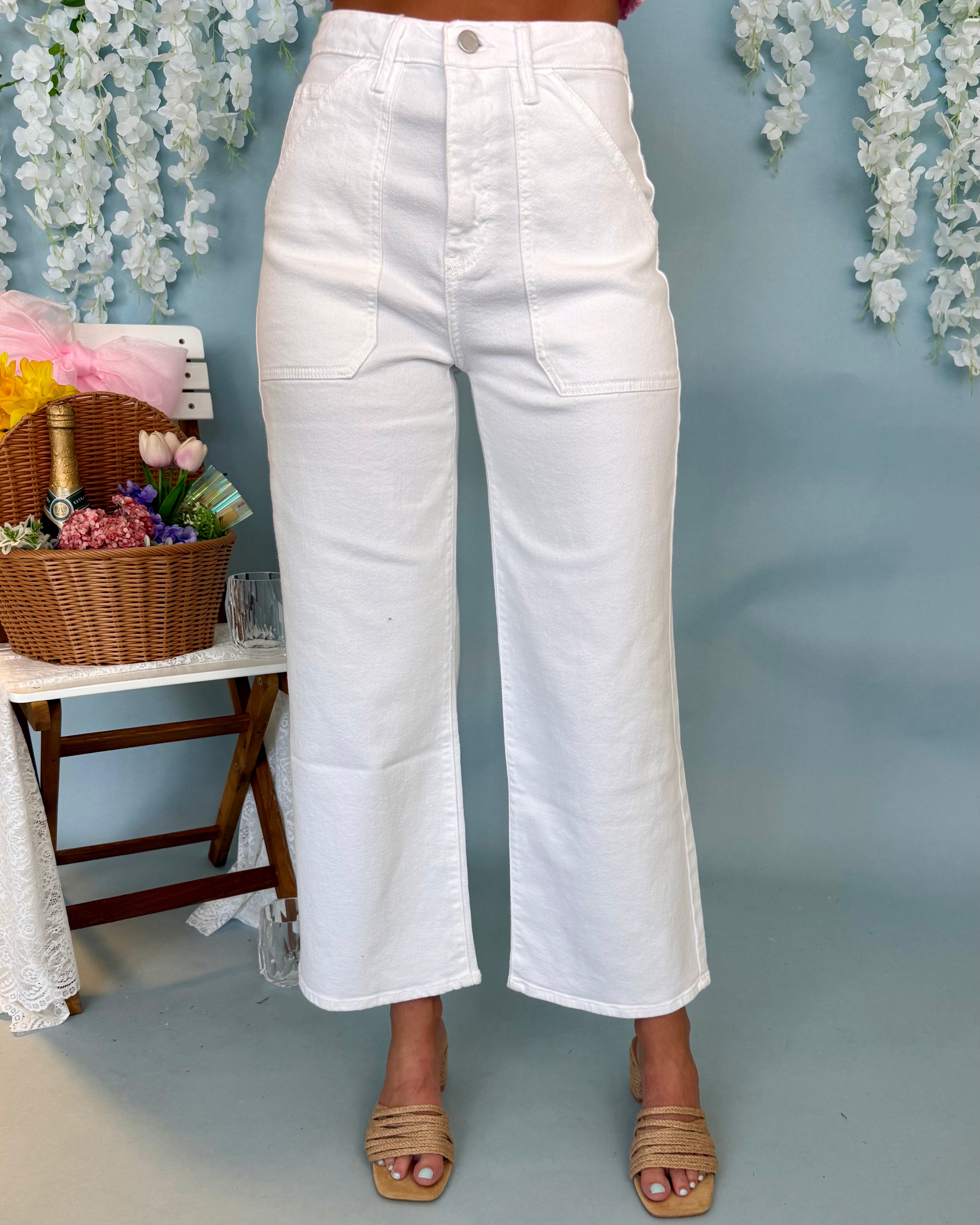 Perfect Fit White Cargo Jean-Shop-Womens-Boutique-Clothing