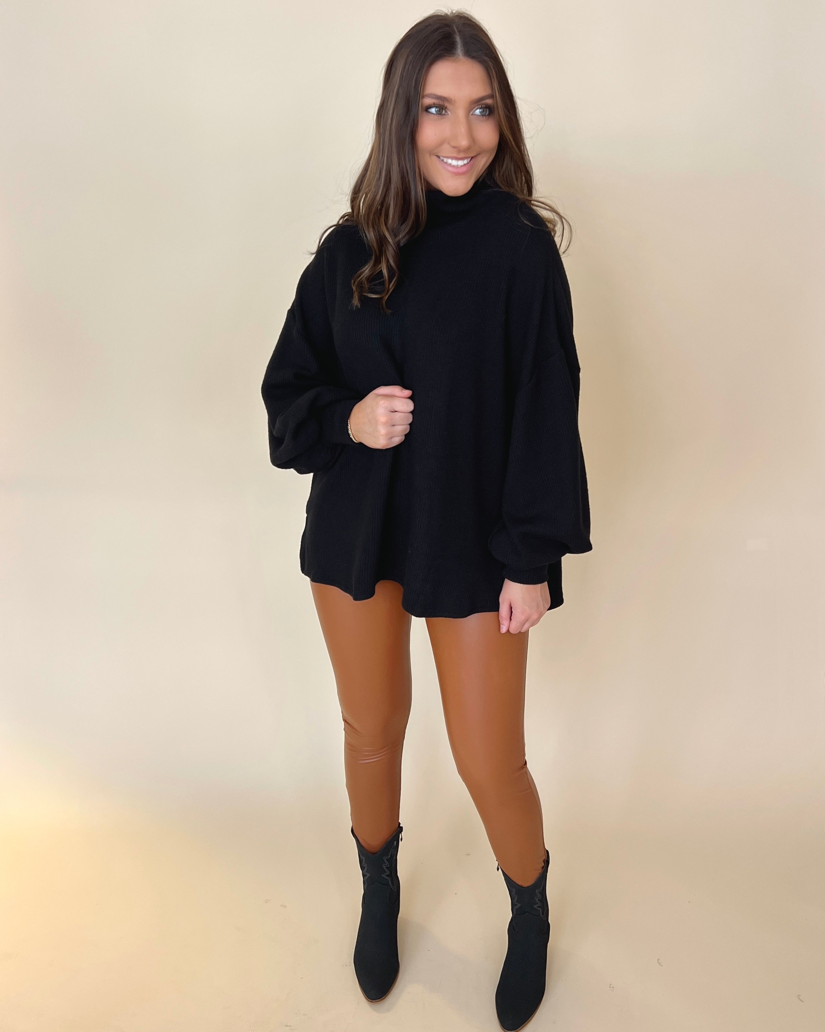 Hold Me Close Black Turtleneck Sweater-Shop-Womens-Boutique-Clothing