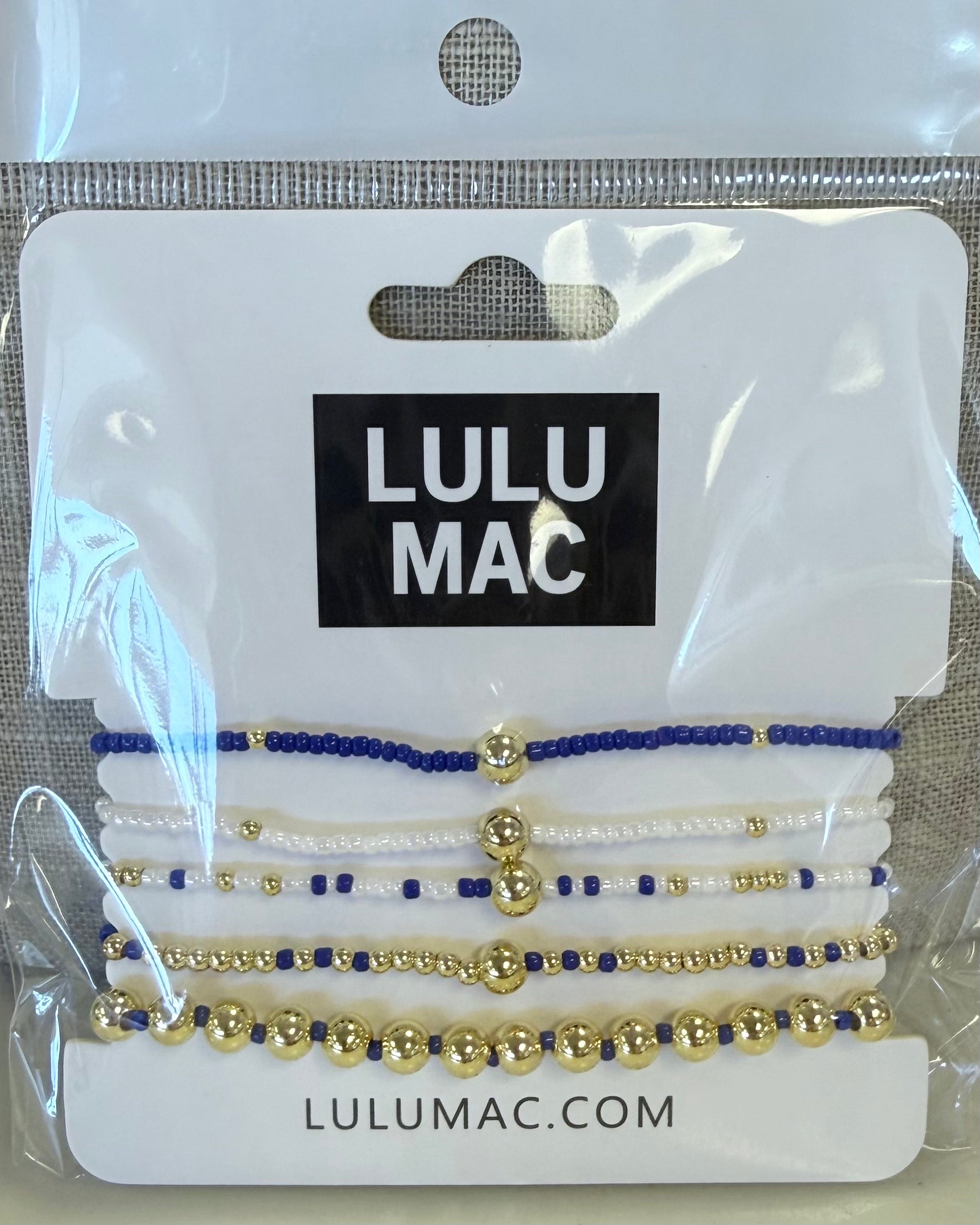 LULU MAC Royal and White Bracelet Set-Shop-Womens-Boutique-Clothing