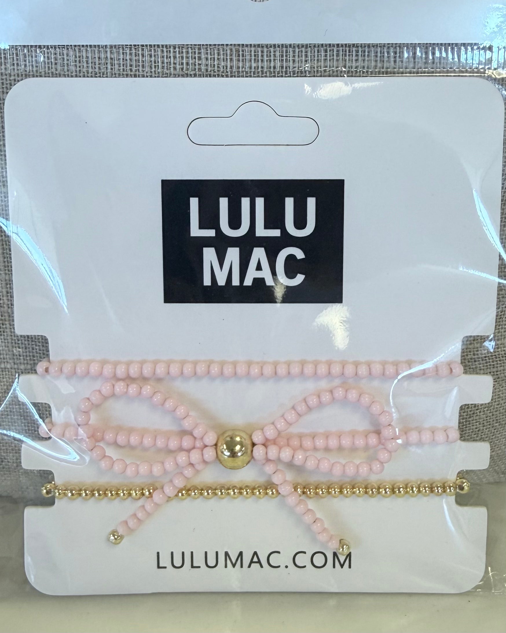 LULU MAC Light Pink Bow Bracelet Set-Shop-Womens-Boutique-Clothing