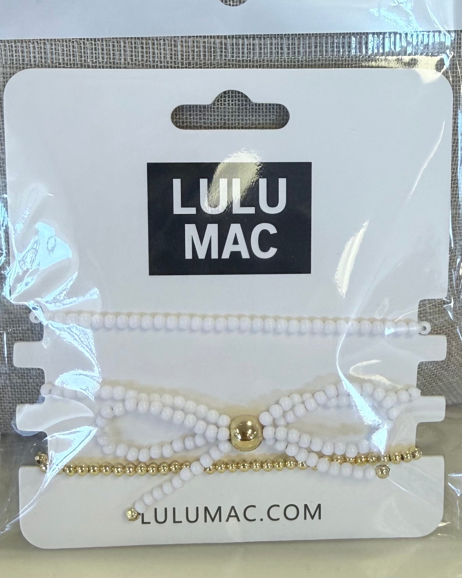 LULU MAC White Bow Bracelet Set-Shop-Womens-Boutique-Clothing