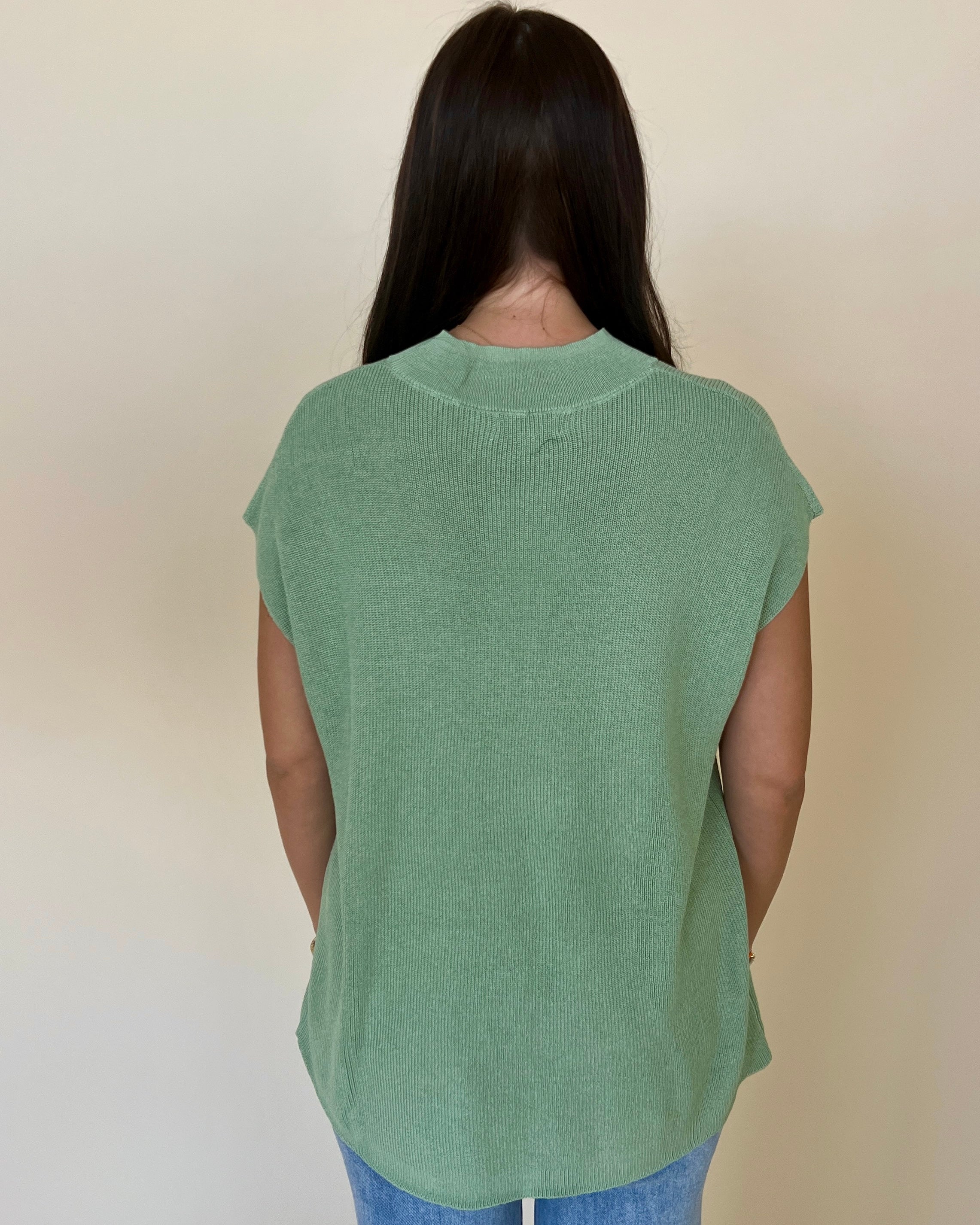 Your Place Sage Cap Sleeve Sweater Top-Shop-Womens-Boutique-Clothing