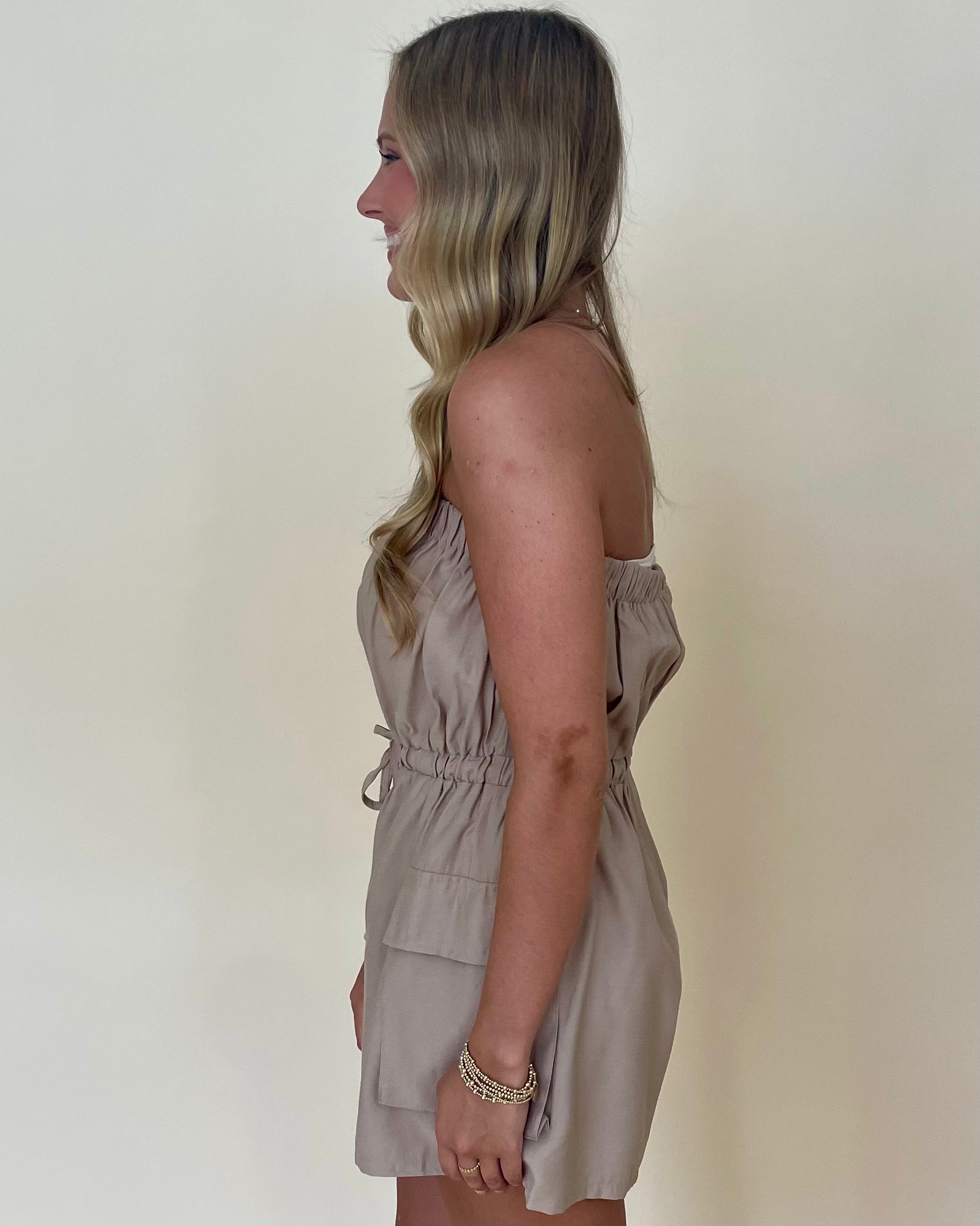 Pass The Ball Latte Cargo Romper-Shop-Womens-Boutique-Clothing