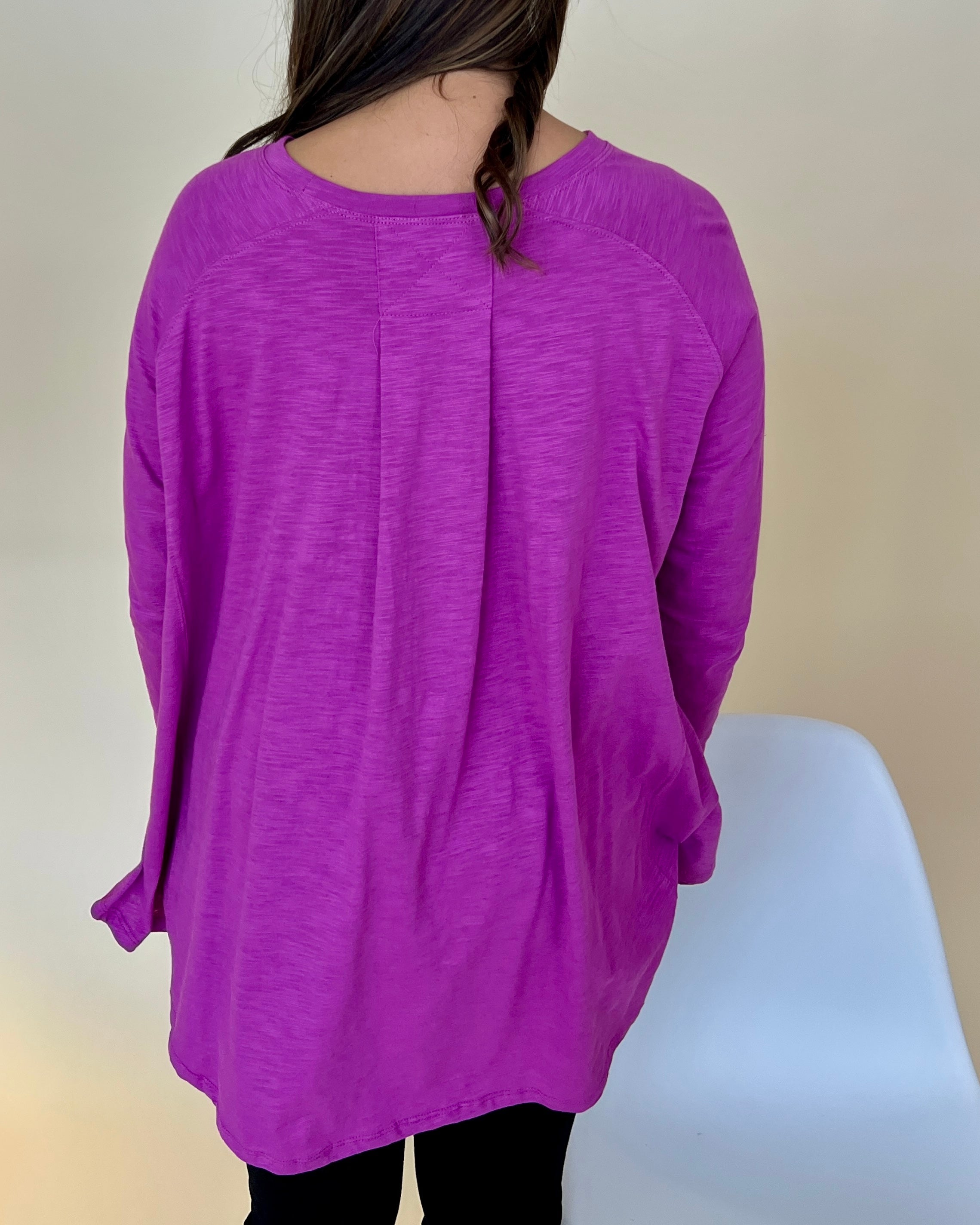 Close To Heart Orchid Heathered Top-Shop-Womens-Boutique-Clothing