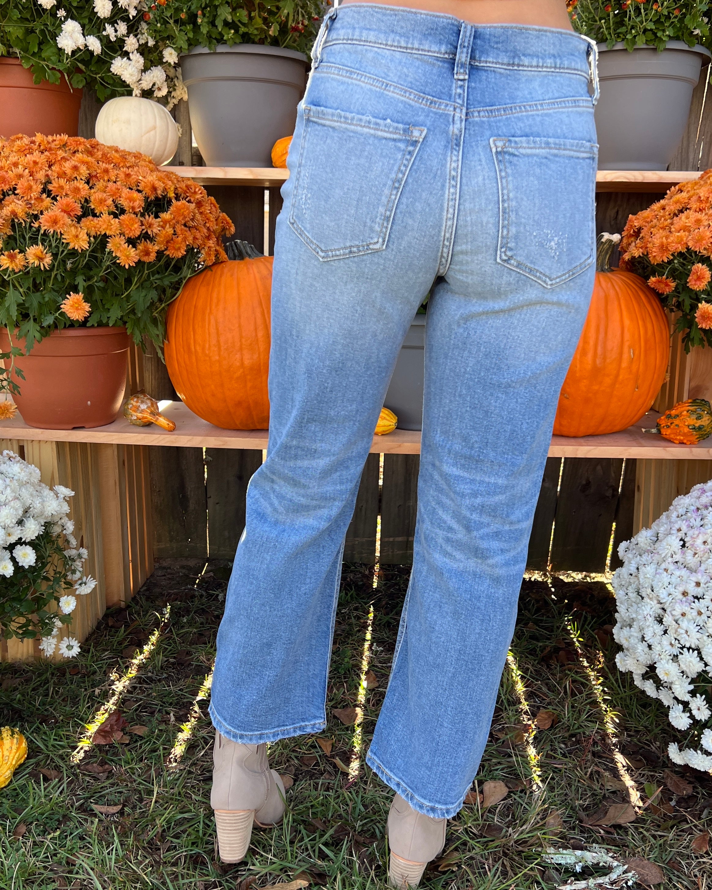 Lost Upstate Medium Light High Rise Slim Straight Crop Jeans-Shop-Womens-Boutique-Clothing