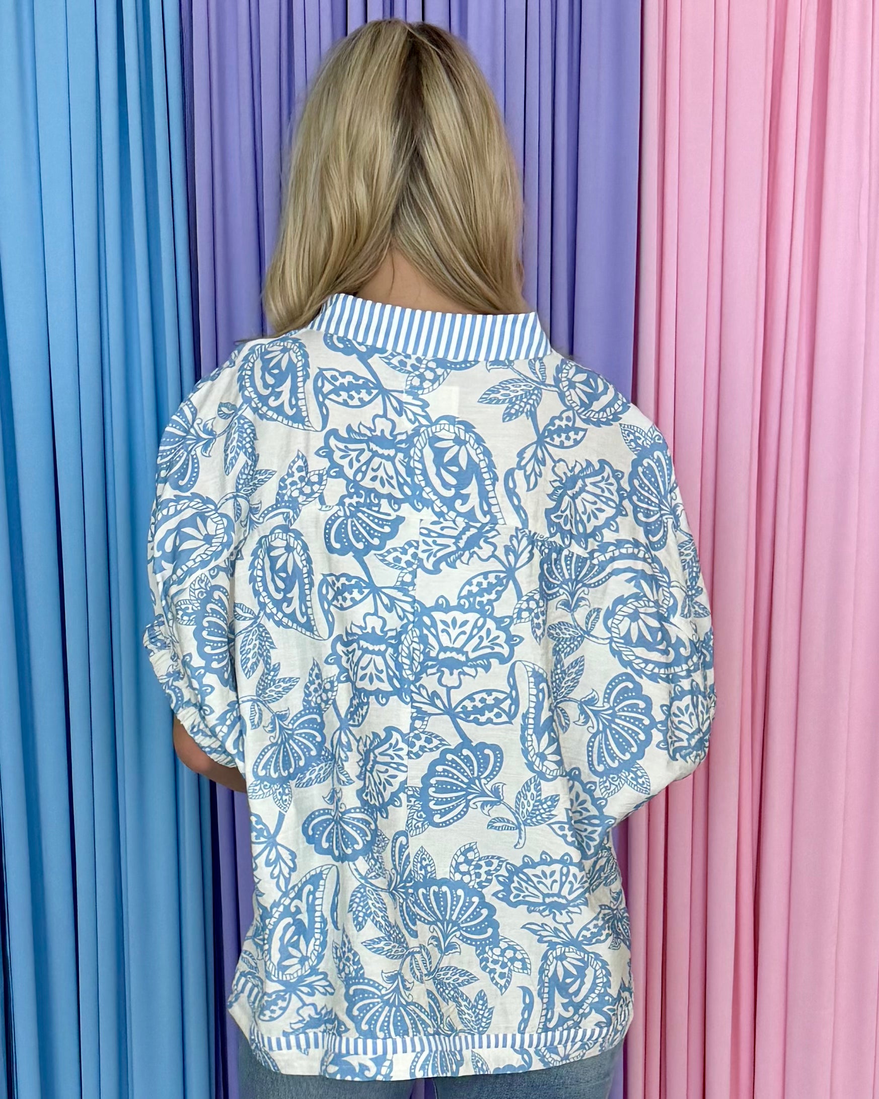 Can't Help It Light Blue Top-Shop-Womens-Boutique-Clothing