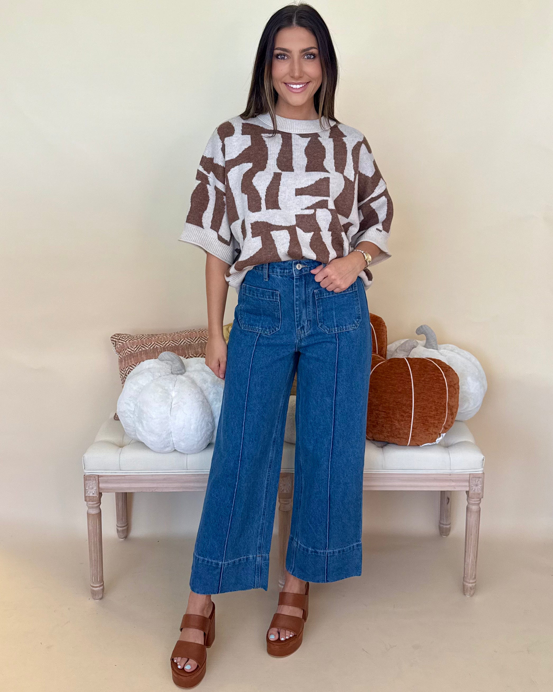 Light As Ever Dk Denim Wide Leg Jeans-Shop-Womens-Boutique-Clothing