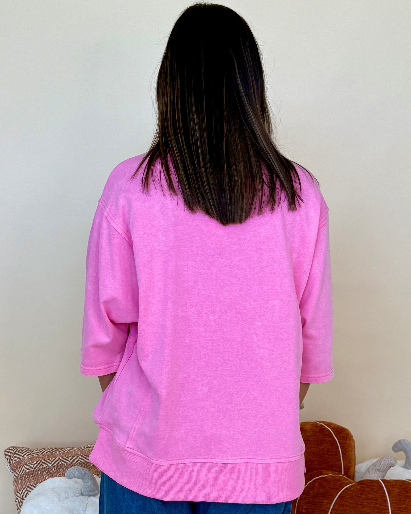 A Glance Pink Flower Top-Shop-Womens-Boutique-Clothing