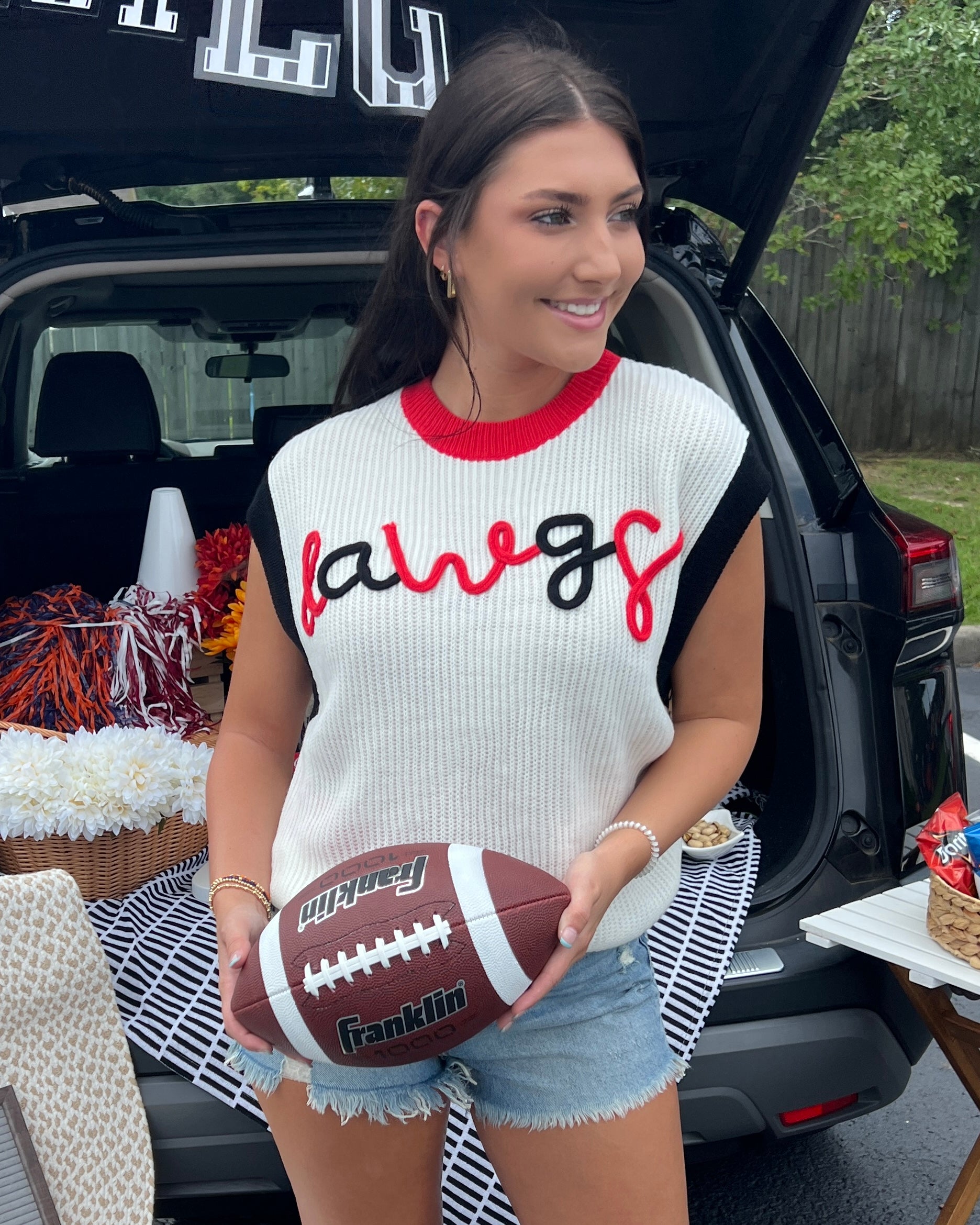 Dawgs Ivory Embroidered Sweater Top-Shop-Womens-Boutique-Clothing