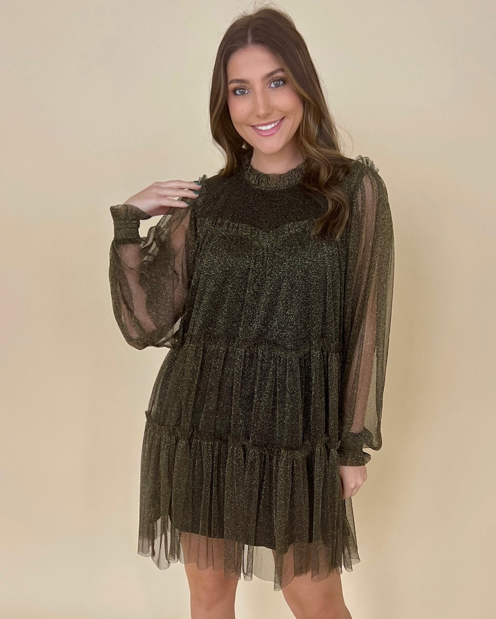 Shimmery Babe Black Metallic Dress-Shop-Womens-Boutique-Clothing
