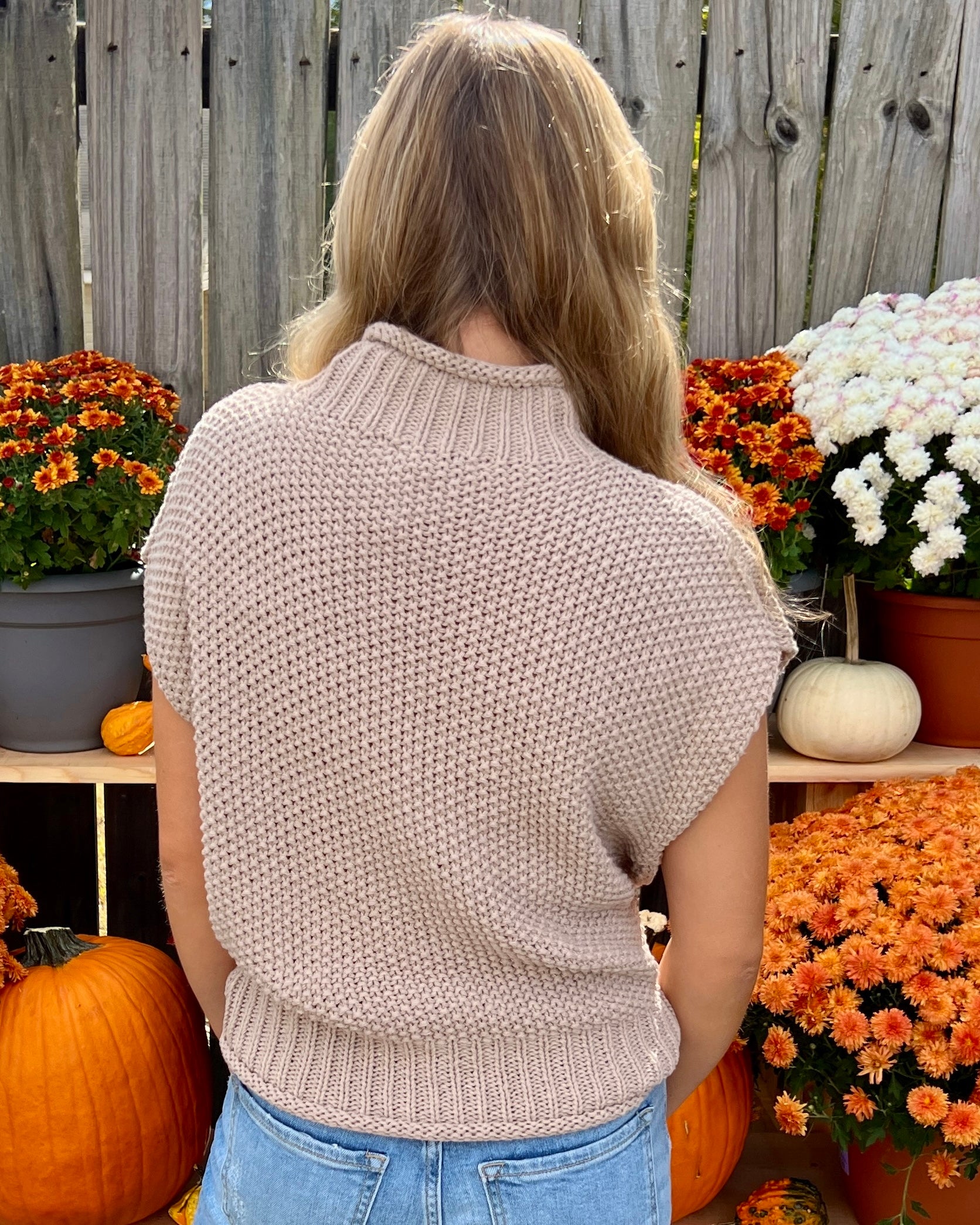 Come On Over Lt Mocha Sleeveless Sweater-Shop-Womens-Boutique-Clothing
