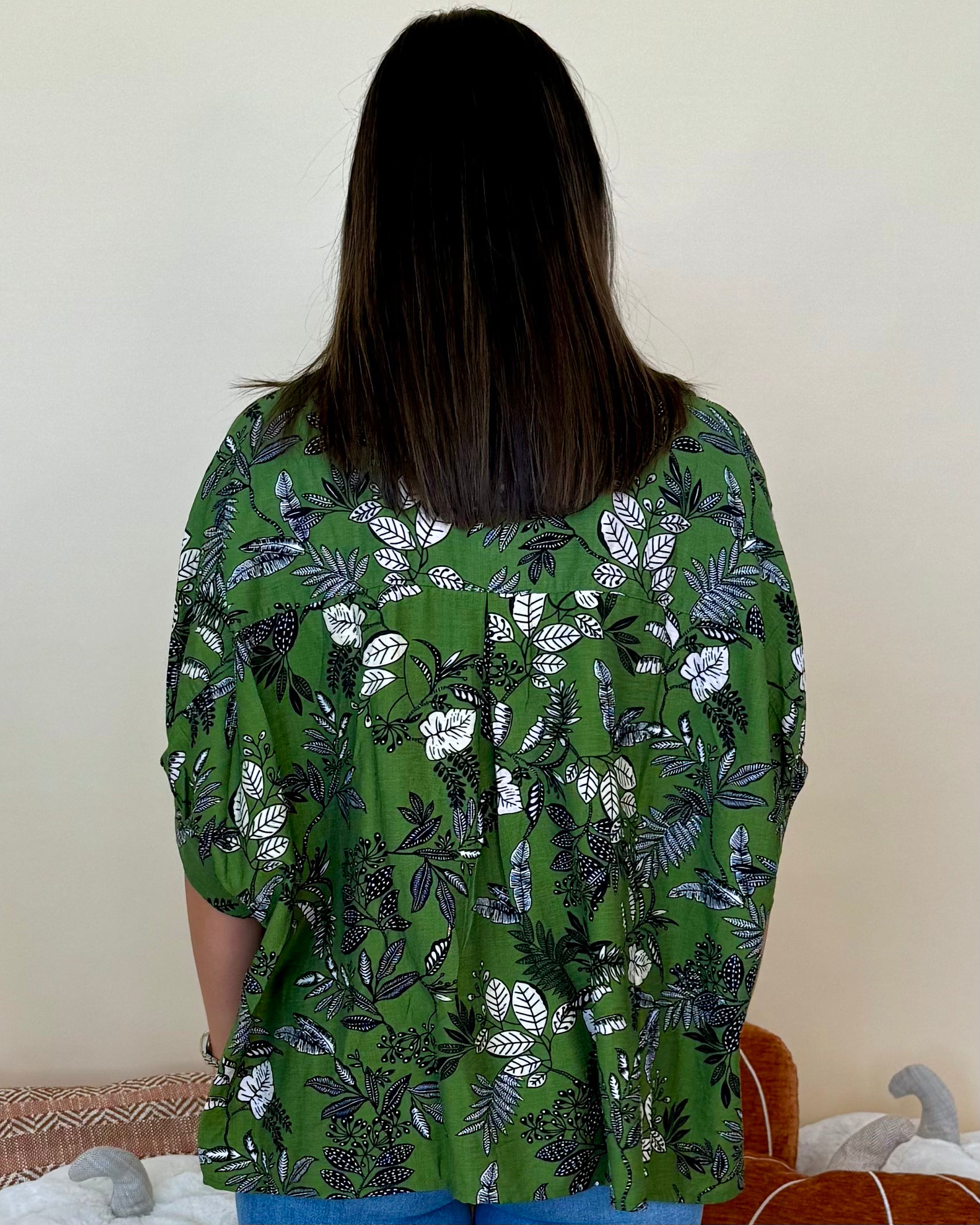 Looks Like Love Olive Botanical Dolman Top-Shop-Womens-Boutique-Clothing