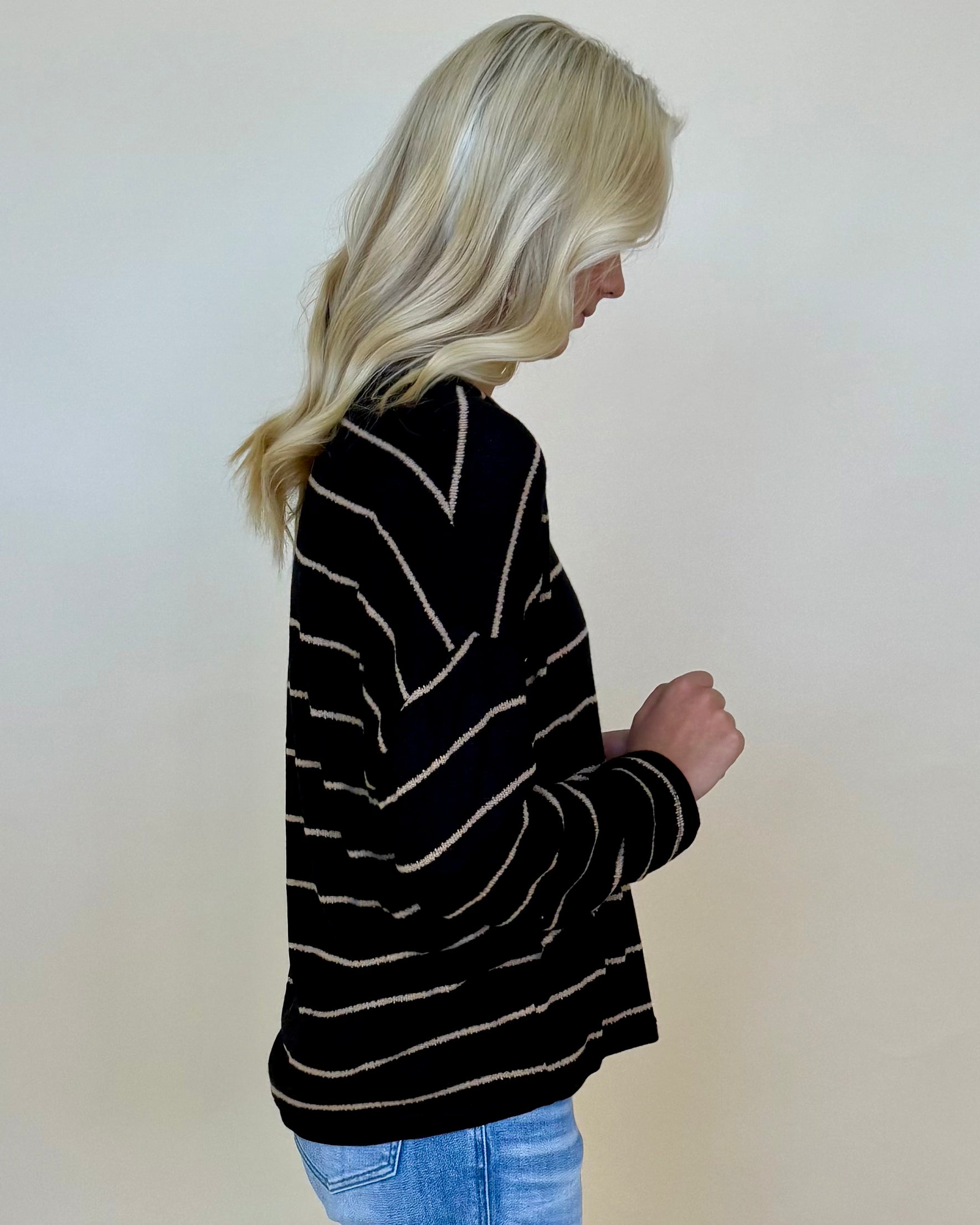 Meaning More Black Striped Top-Shop-Womens-Boutique-Clothing