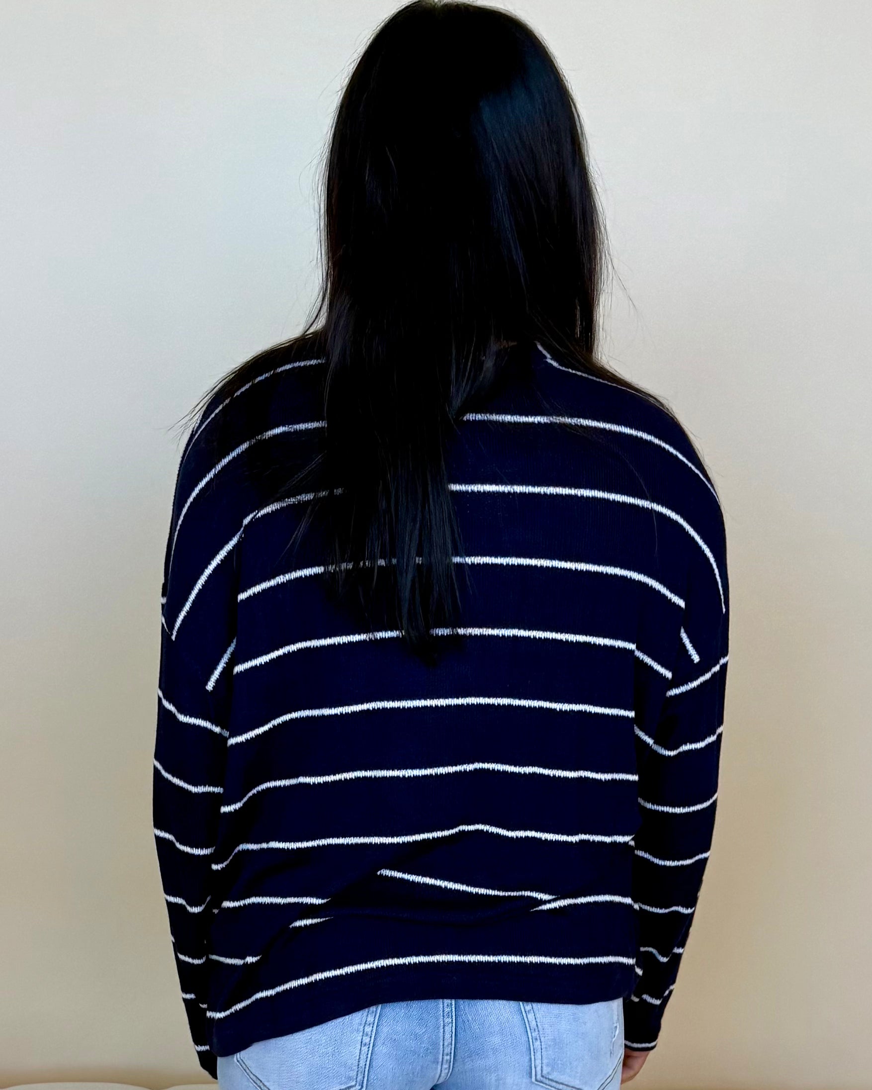 Meaning More Navy Striped Top-Shop-Womens-Boutique-Clothing