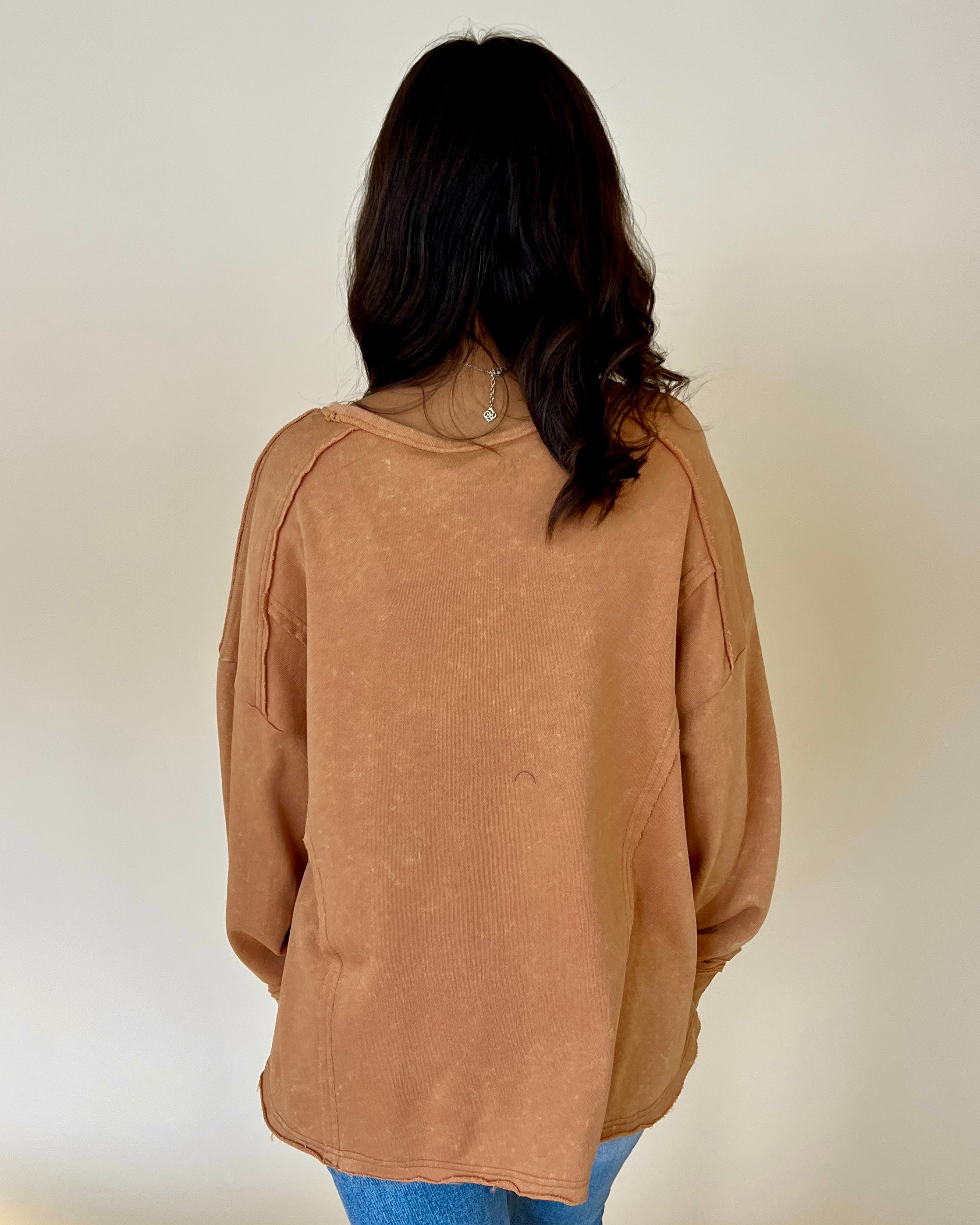 Nothing To Do Beige Mineral Washed Top-Shop-Womens-Boutique-Clothing