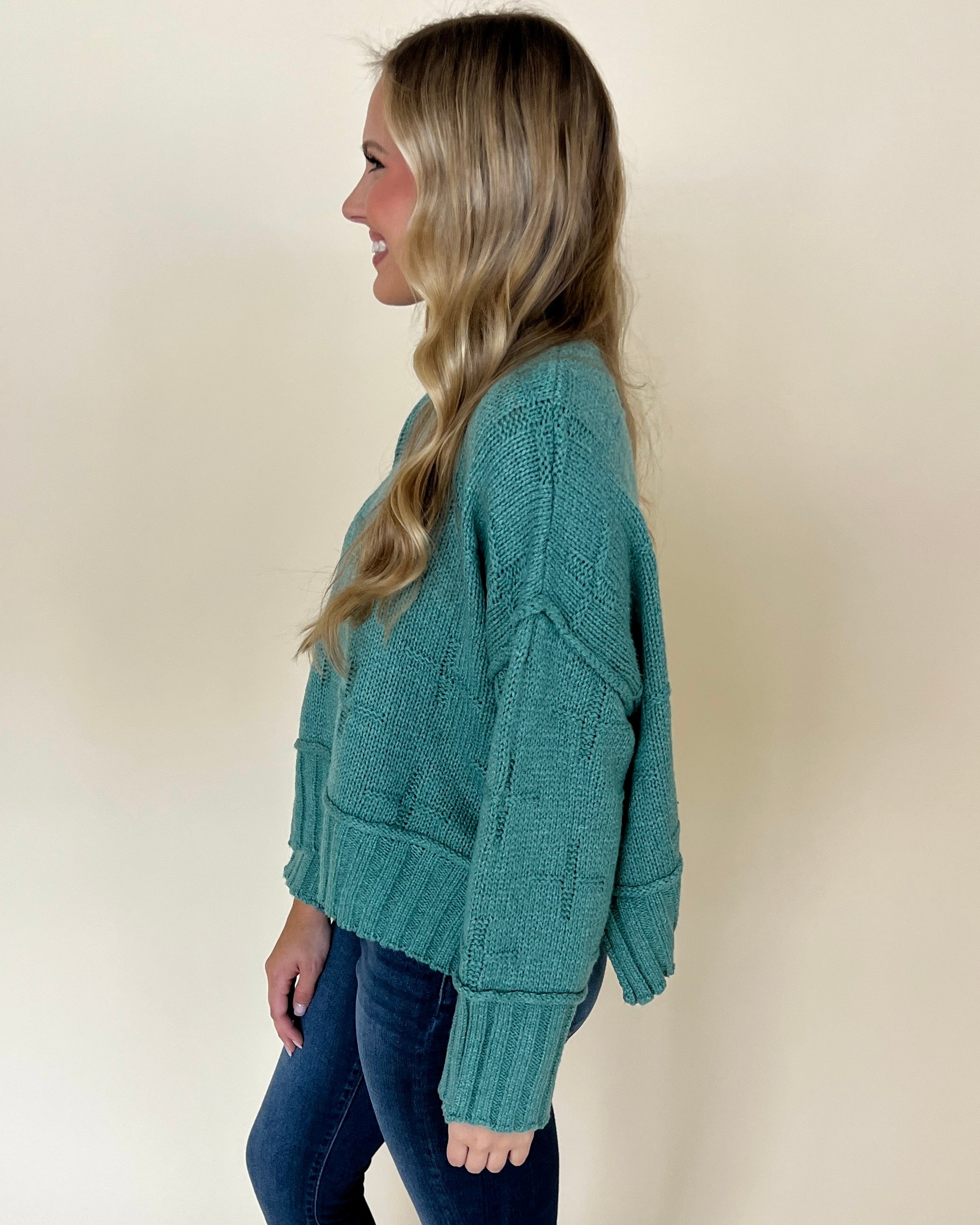 Stay On Sage Design Knitted Sweater-Shop-Womens-Boutique-Clothing