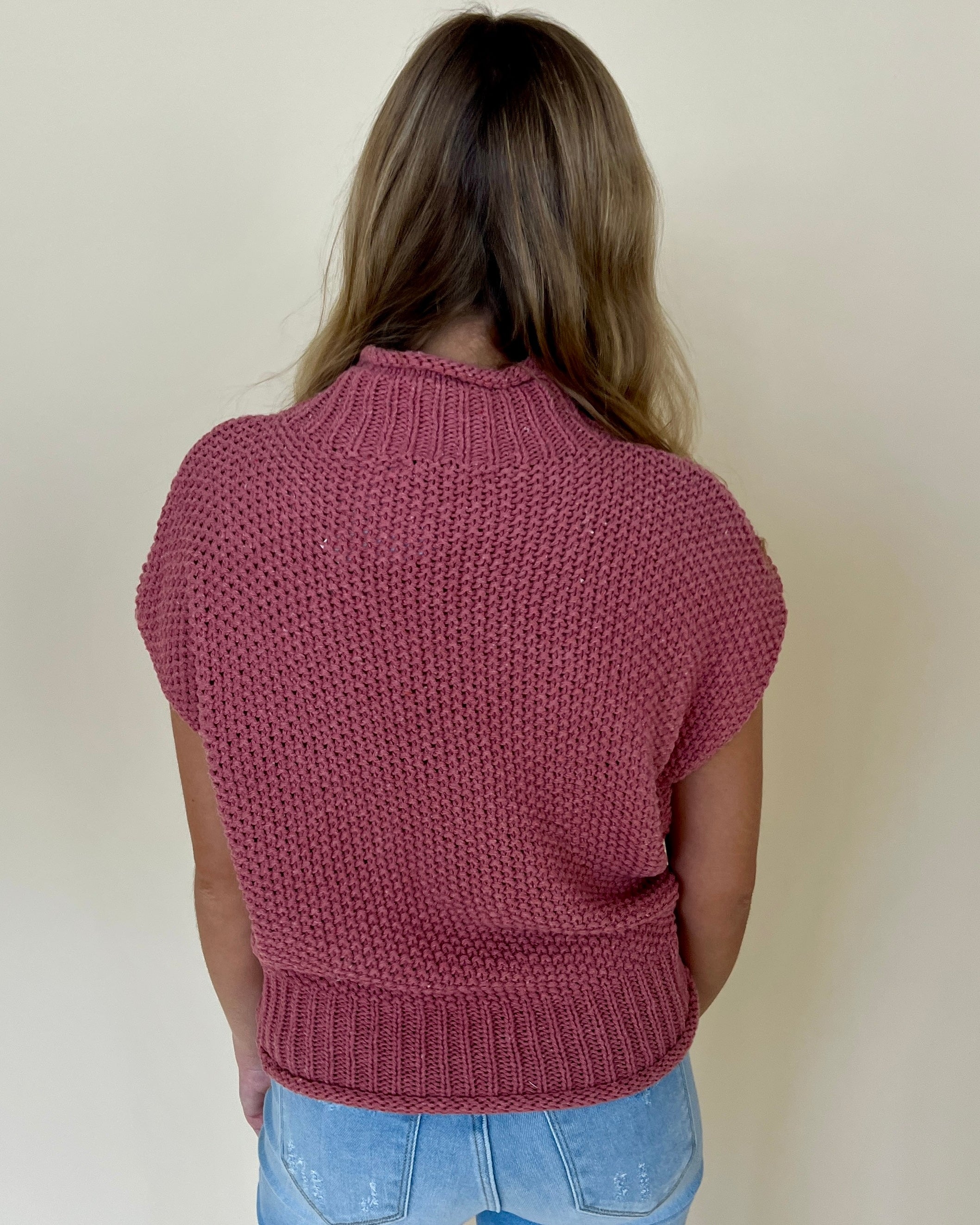 Long Term Marsala Sleeveless Sweater Top-Shop-Womens-Boutique-Clothing