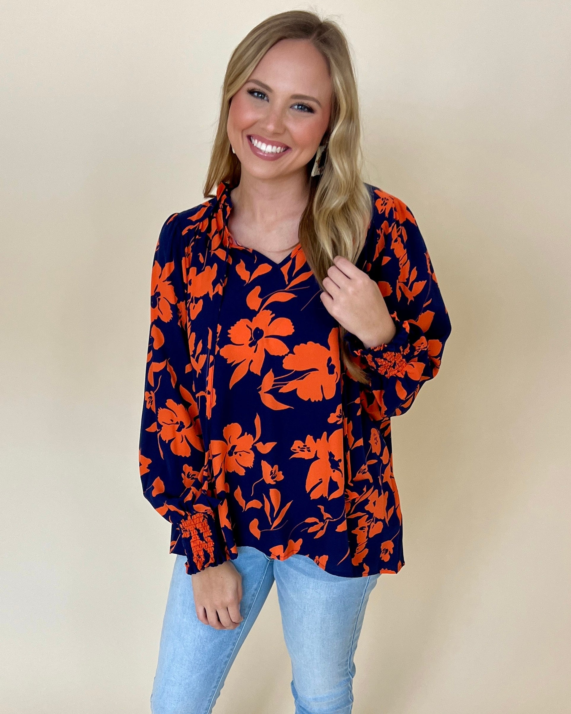 You're Here Midnight Mix Floral Top-Shop-Womens-Boutique-Clothing