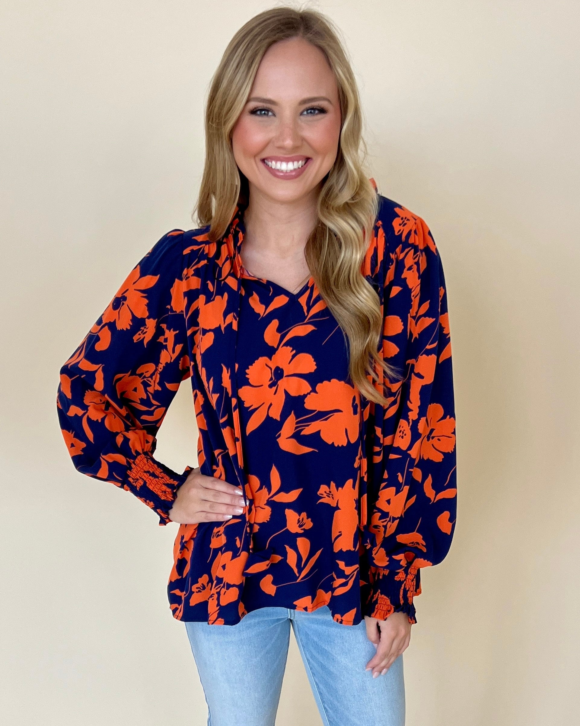 You're Here Midnight Mix Floral Top-Shop-Womens-Boutique-Clothing
