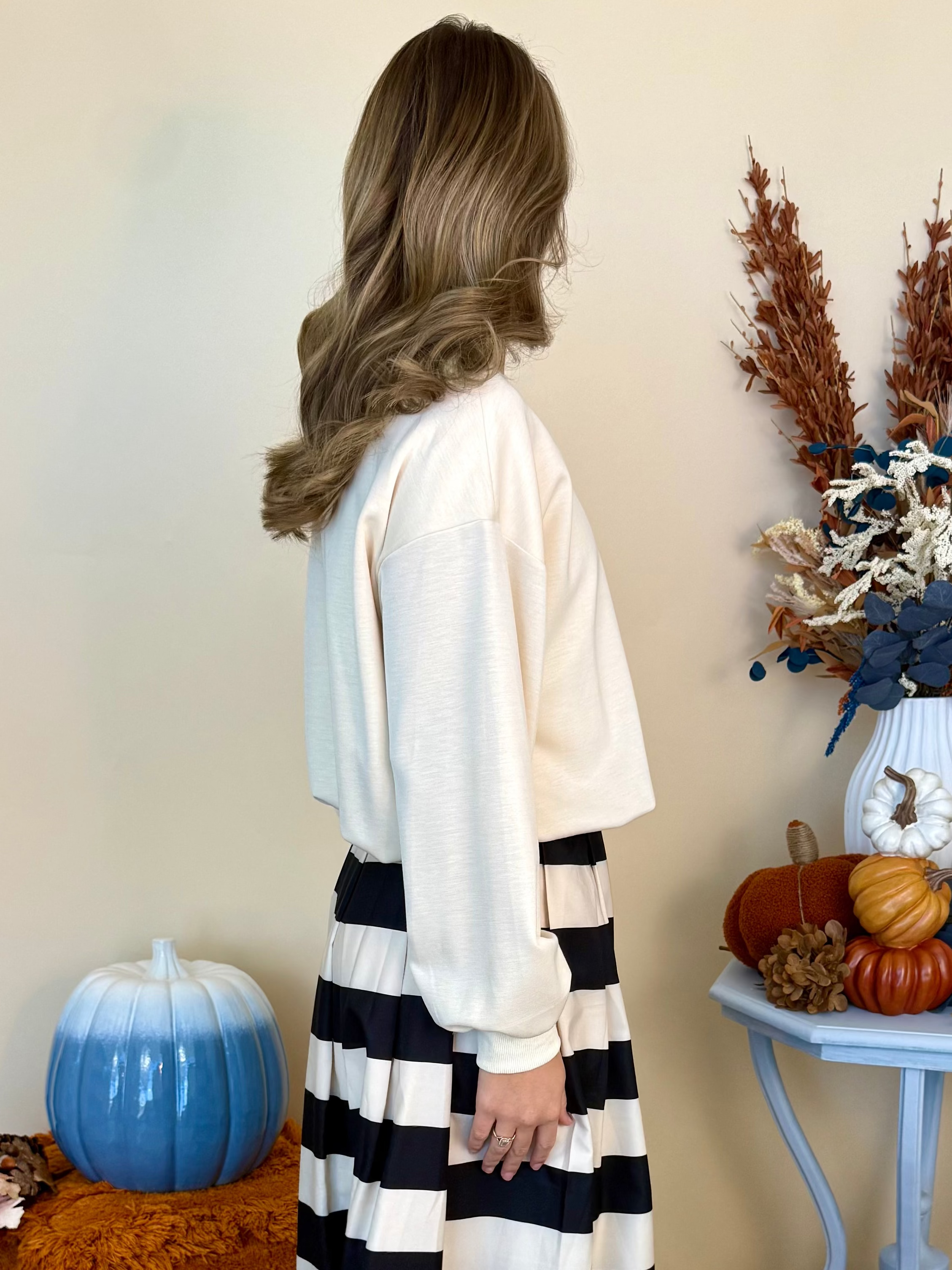 Dream of You Cream Luxeknit Bubble Hem Top-Shop-Womens-Boutique-Clothing