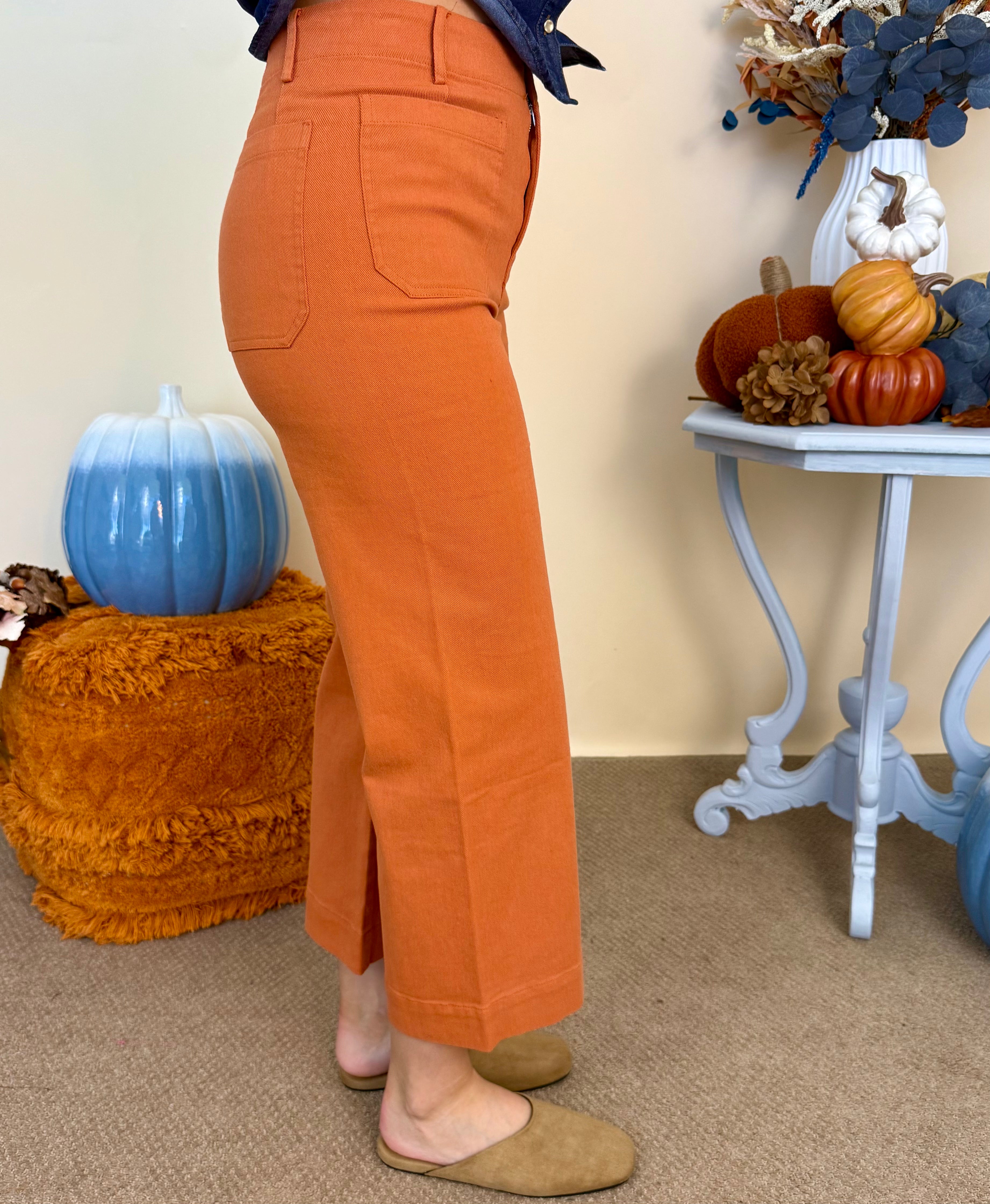 In Plain Sight Clay Washed Wide Leg Pants-Shop-Womens-Boutique-Clothing
