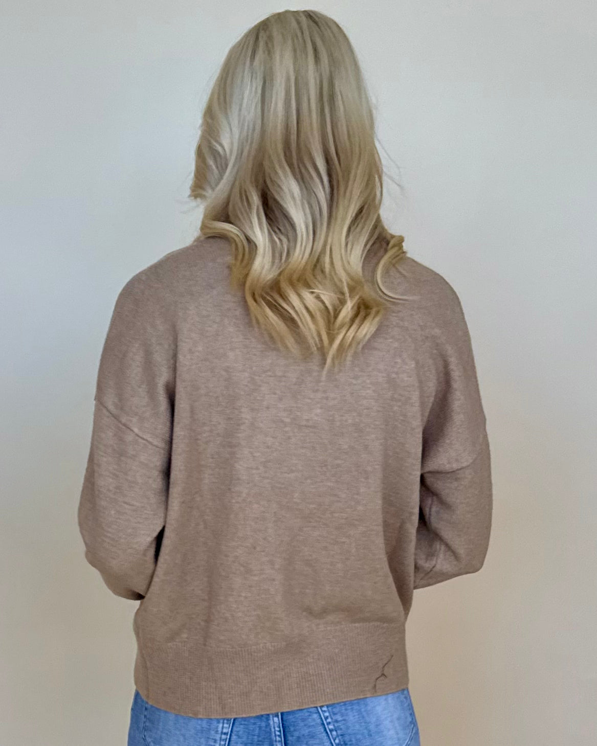 Made You Blush Taupe Mock Sweater-Shop-Womens-Boutique-Clothing