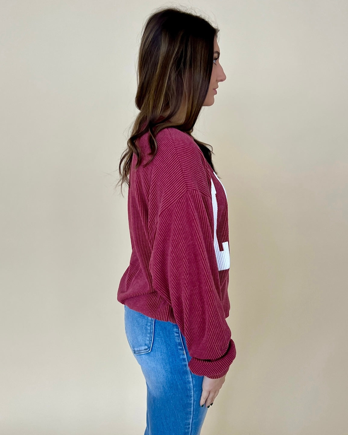 Hometown Crimson Alabama Graphic Crewneck Top-Shop-Womens-Boutique-Clothing