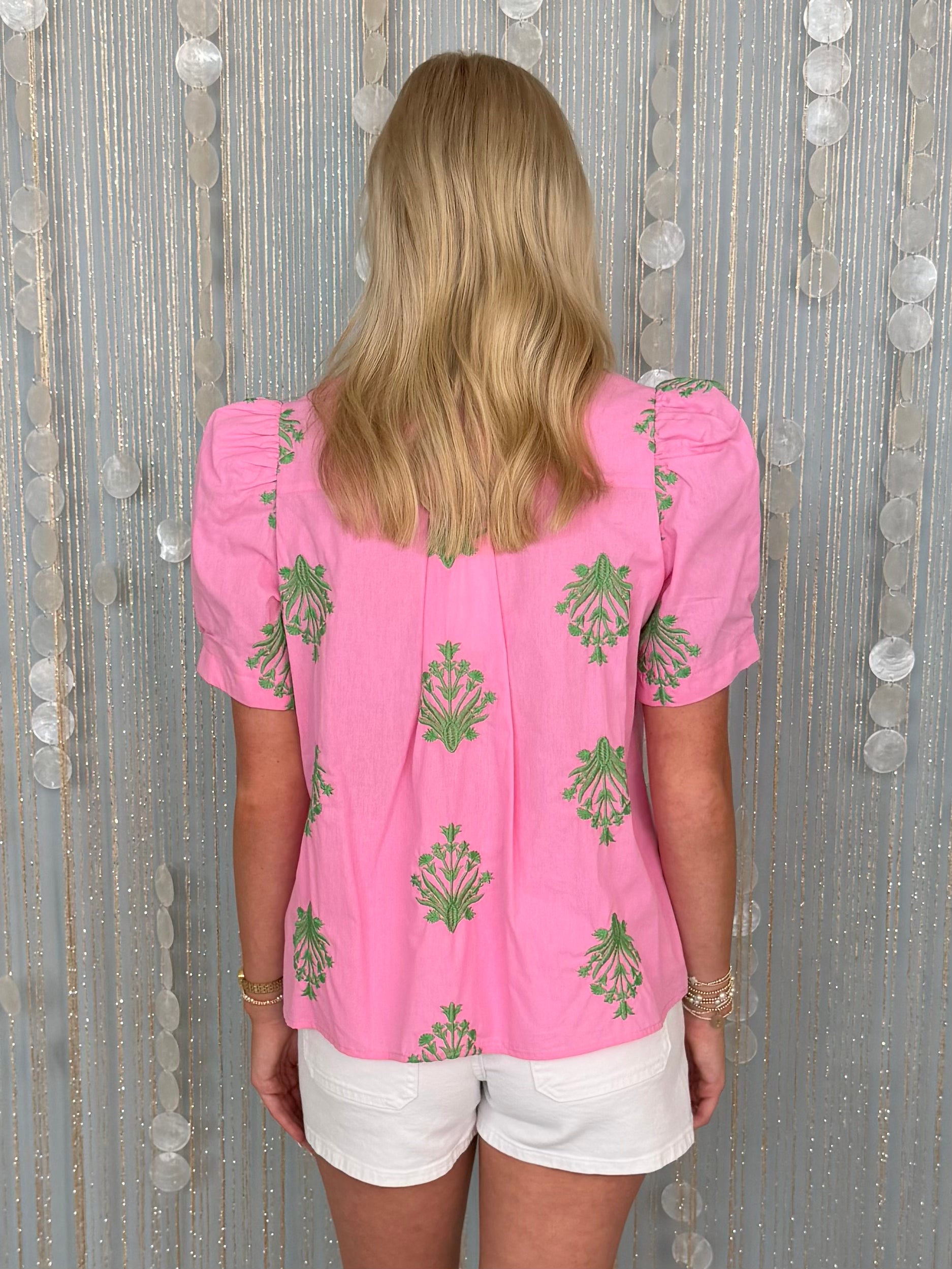 Cherished Time Pink Embroidered Top-Shop-Womens-Boutique-Clothing