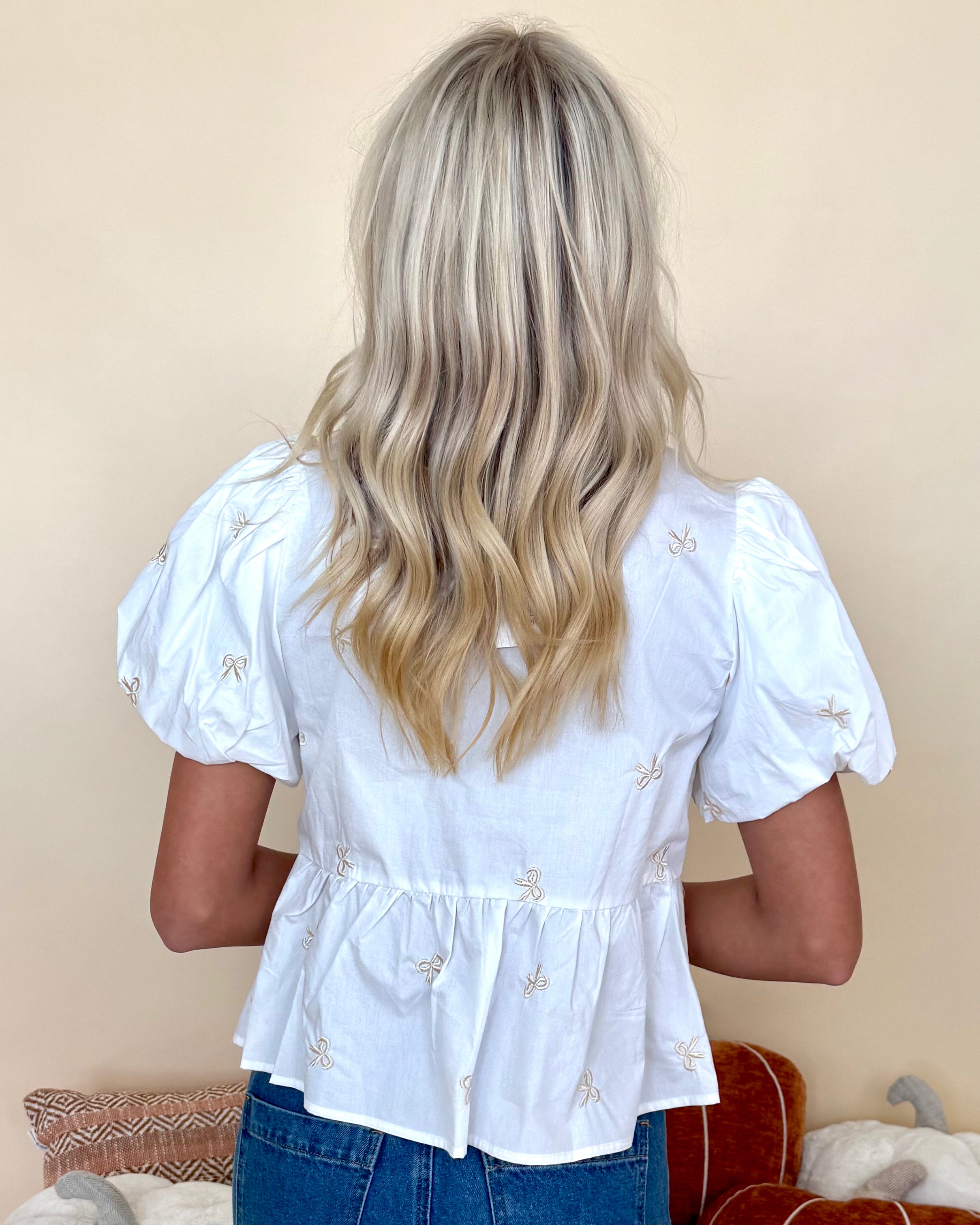Say It Proud White Bow Detail Top-Shop-Womens-Boutique-Clothing