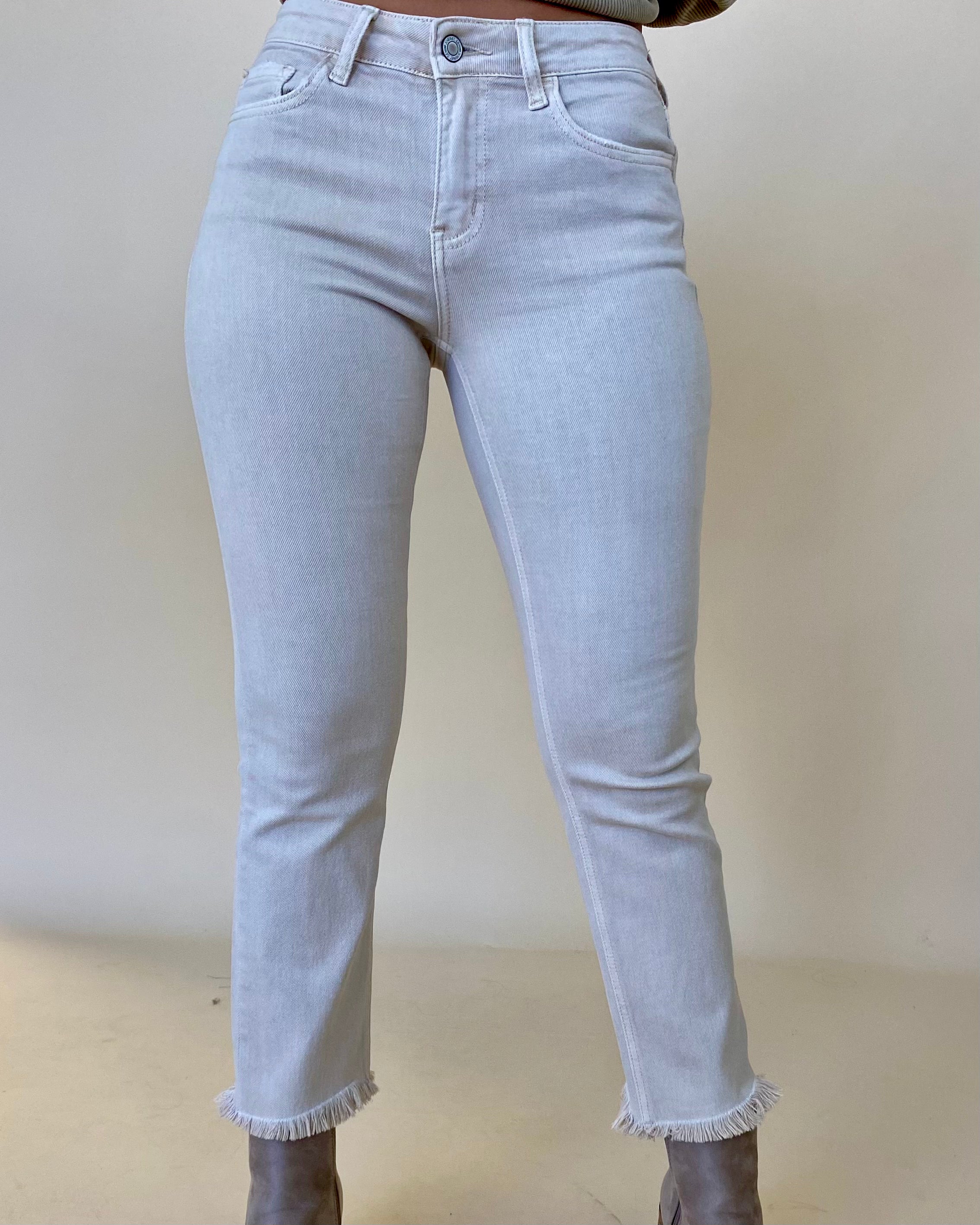 Cruise Control Sand Mid Rise Straight Jean-Shop-Womens-Boutique-Clothing
