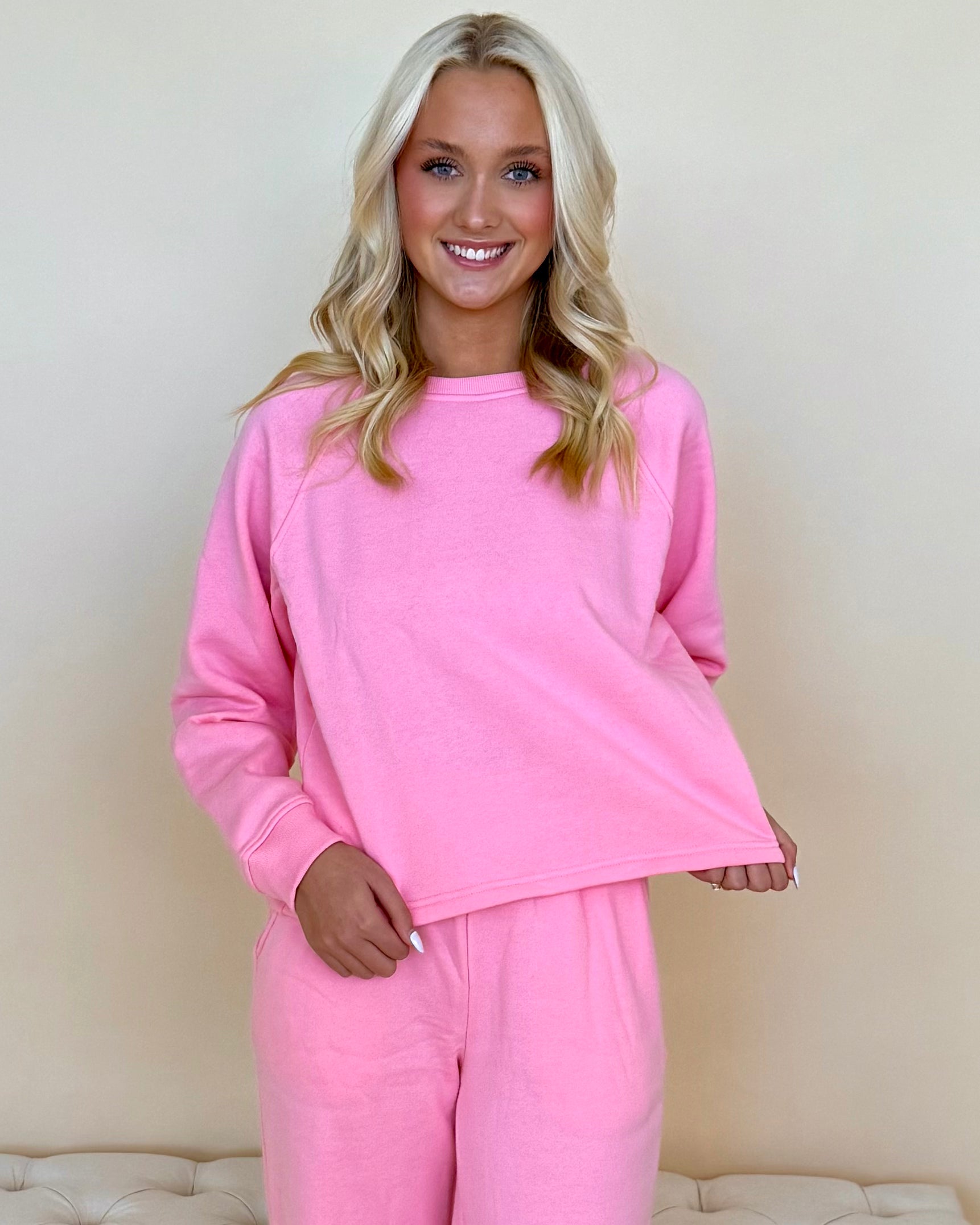 Gentle Shine Pink Sweatpants Set-Shop-Womens-Boutique-Clothing