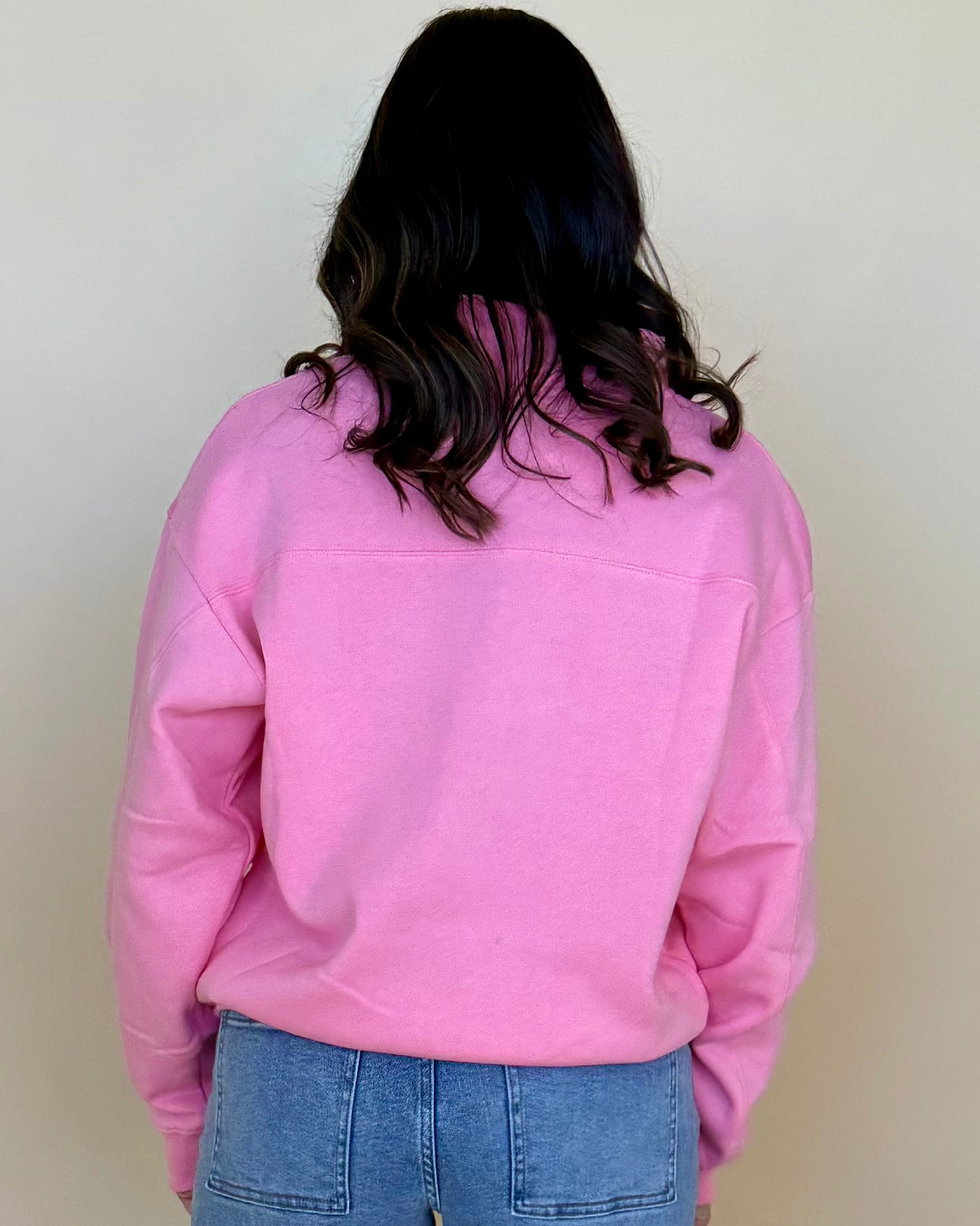 Daily Wear Pink Zip Sweatshirt-Shop-Womens-Boutique-Clothing