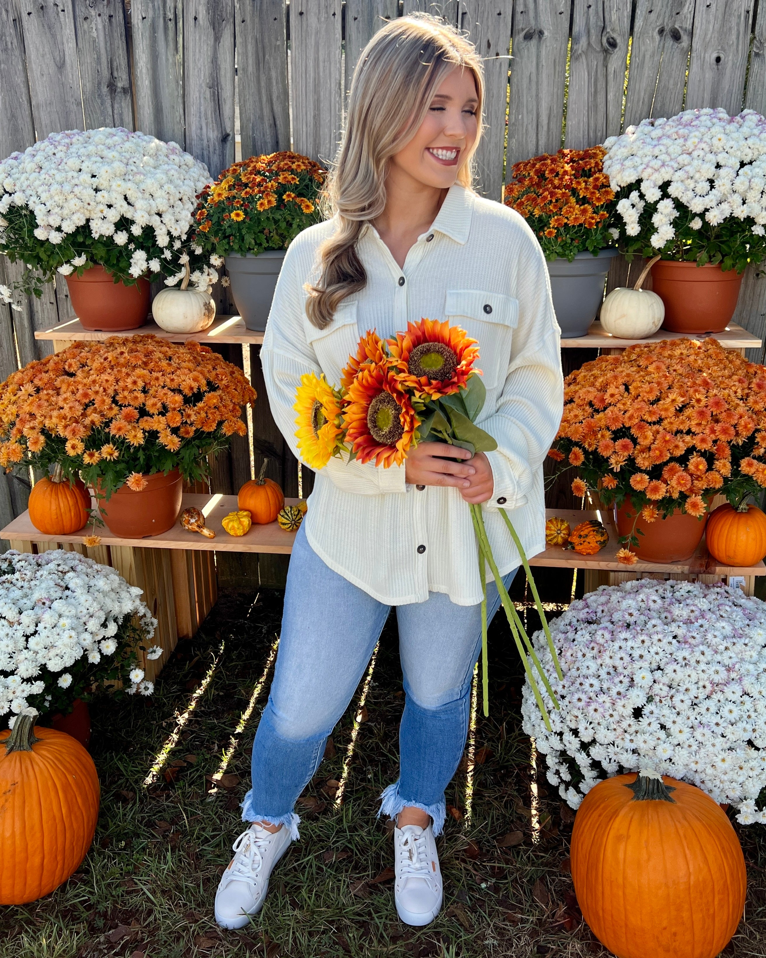 Save My Seat Cream Rib Shirt Jacket-Shop-Womens-Boutique-Clothing