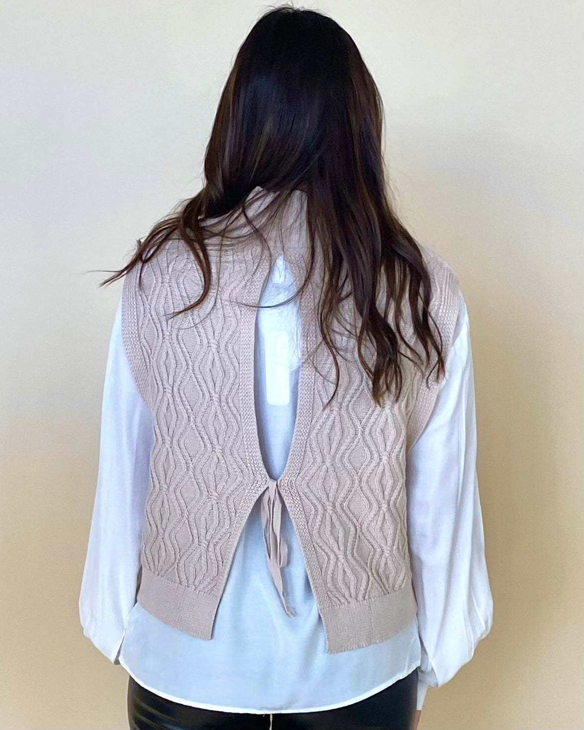 On The Clock Beige Knit Layered Sweater-Shop-Womens-Boutique-Clothing