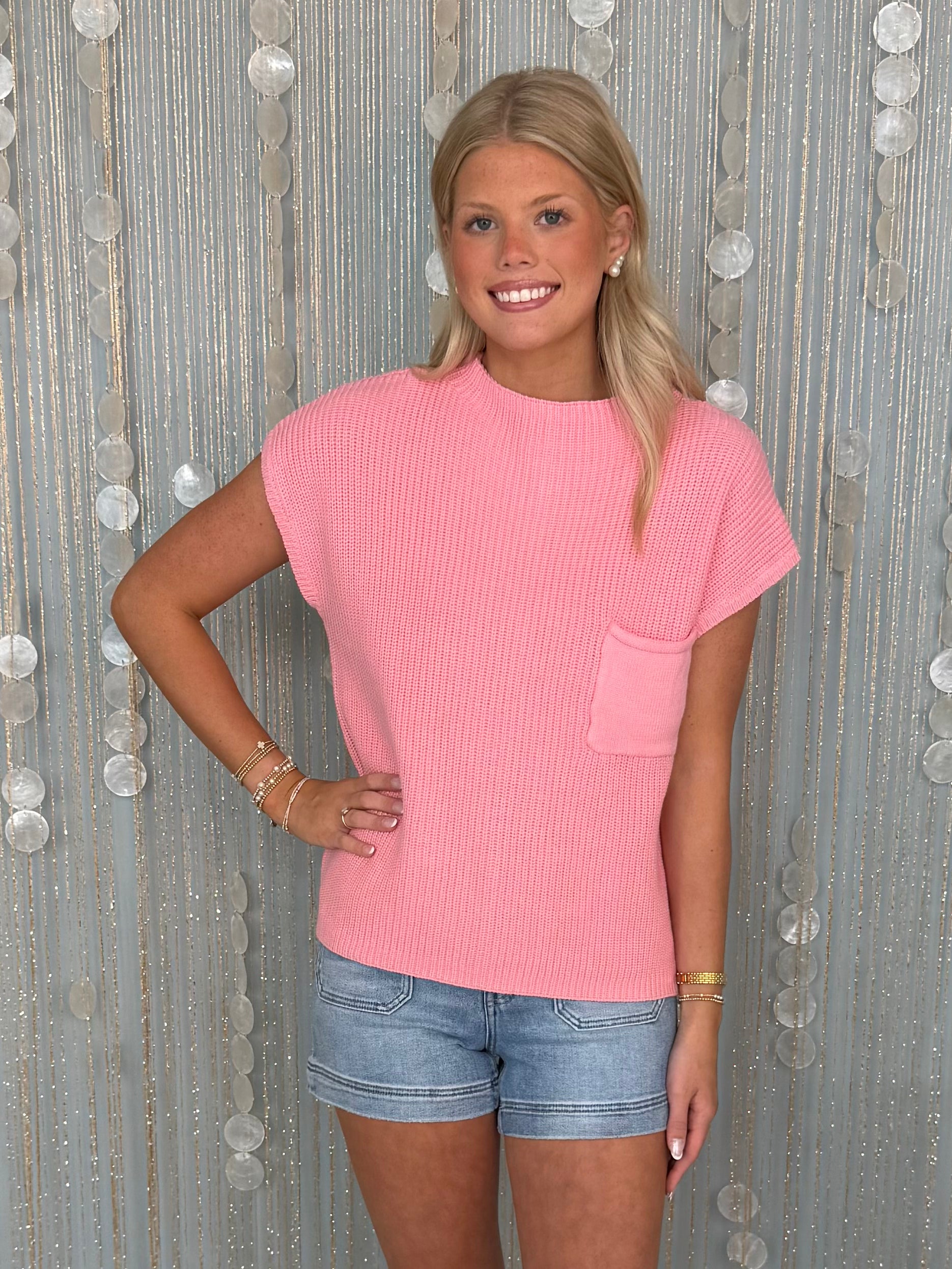 Perfect Layer Dk Pink Mock Neck Sweater-Shop-Womens-Boutique-Clothing