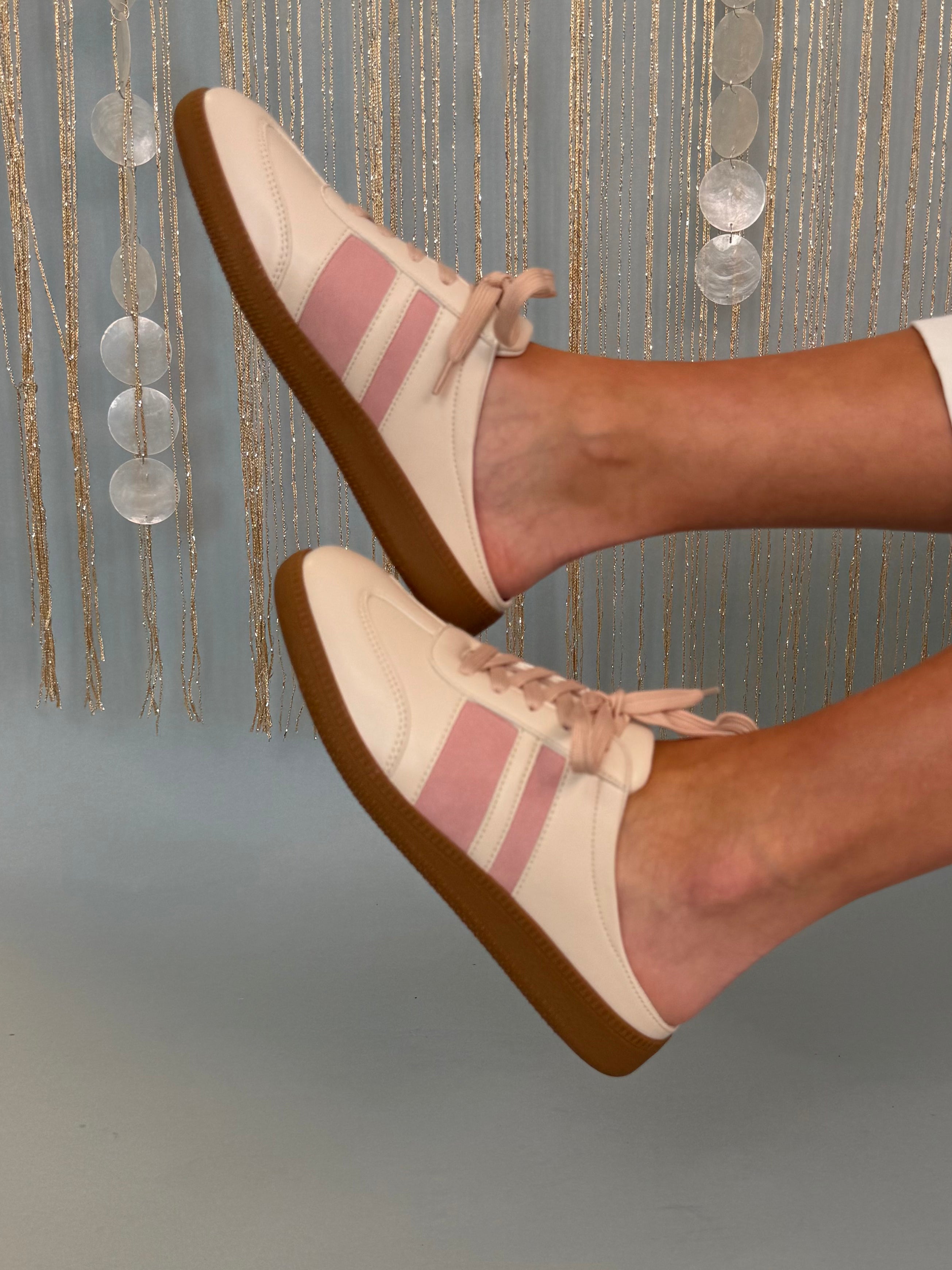 Alyson White Blush Slip On Sneaker Mule-Shop-Womens-Boutique-Clothing