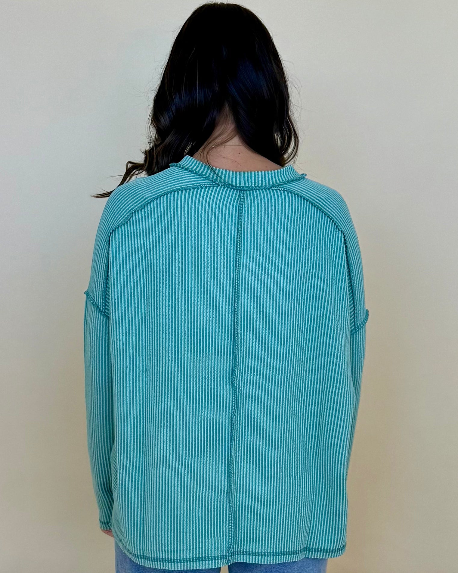 Relaxed Jade Rib Raw Edge Top-Shop-Womens-Boutique-Clothing