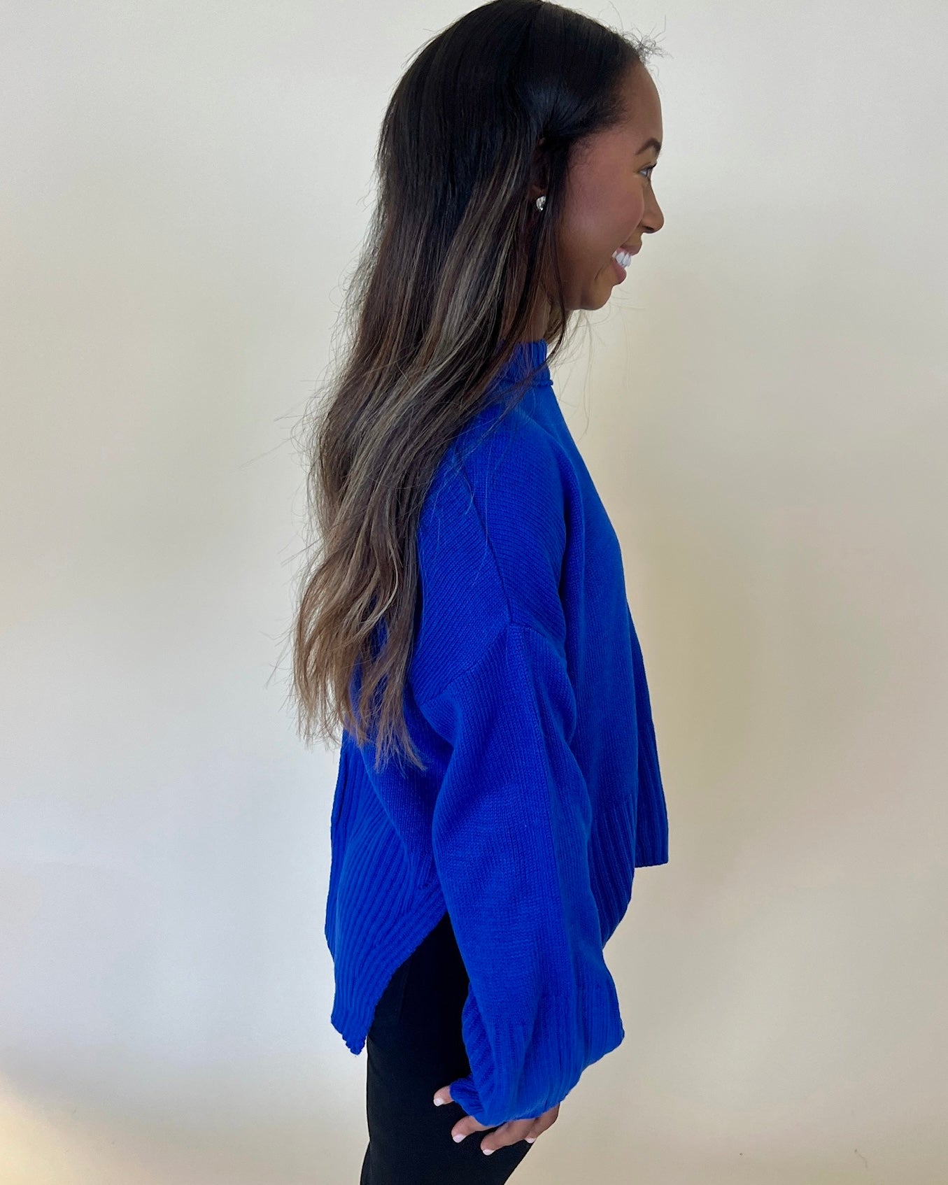 Just So You Royal Blue Knit Sweater-Shop-Womens-Boutique-Clothing