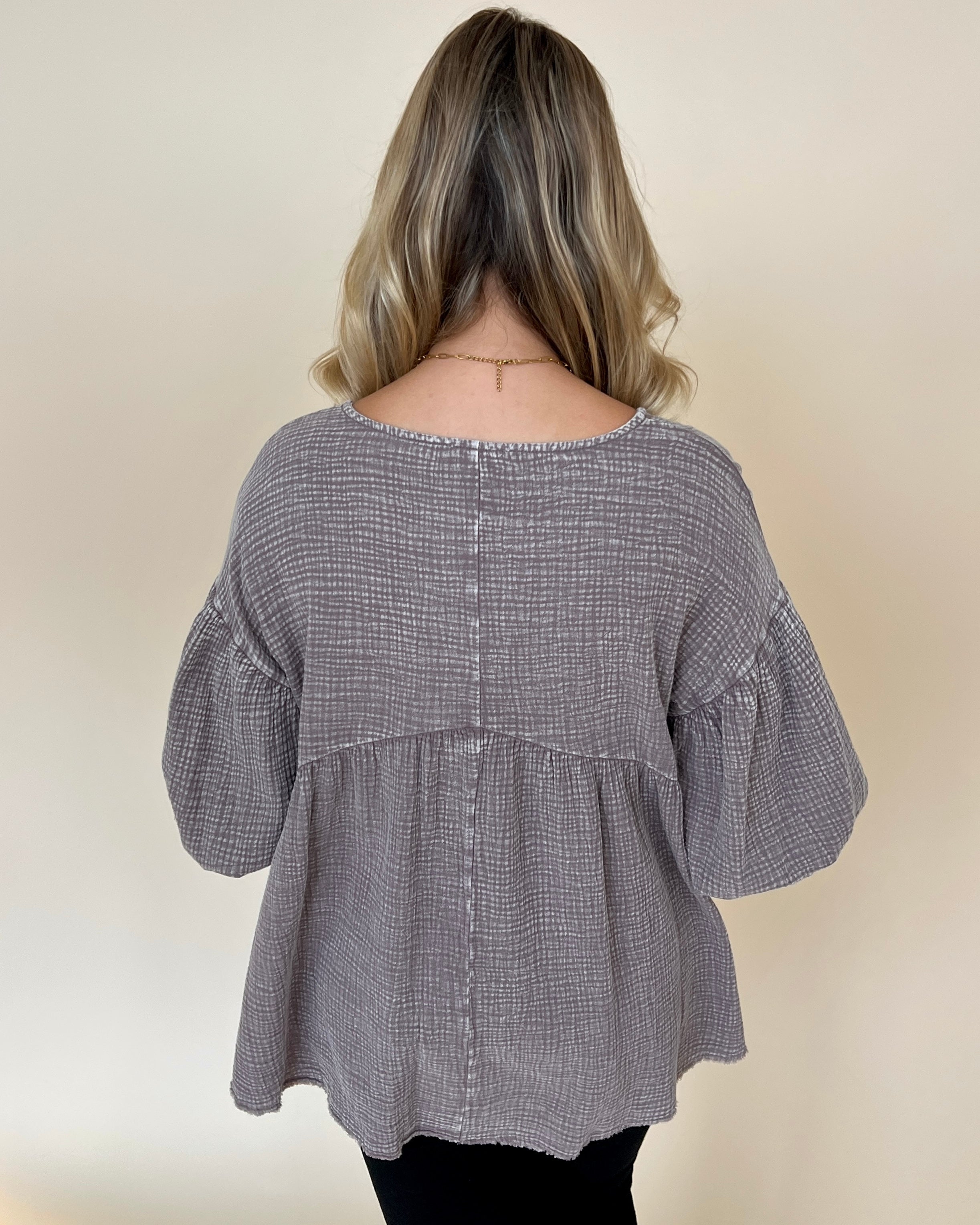 Easy Feeling Mushroom Mineral Washed Top-Shop-Womens-Boutique-Clothing