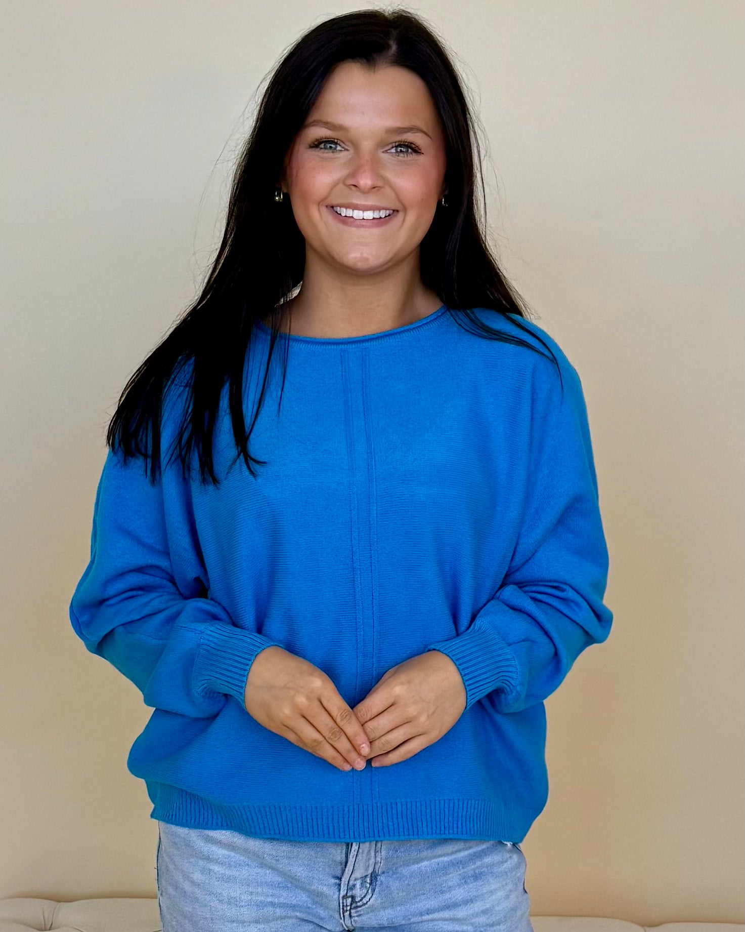 Simply Soft Deep Sky Seam Sweater-Shop-Womens-Boutique-Clothing