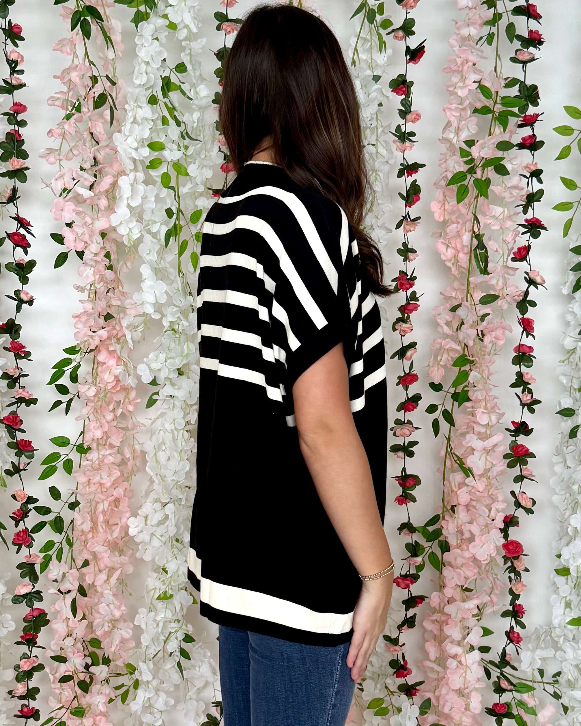 Let It Build Black Striped Sweater-Shop-Womens-Boutique-Clothing