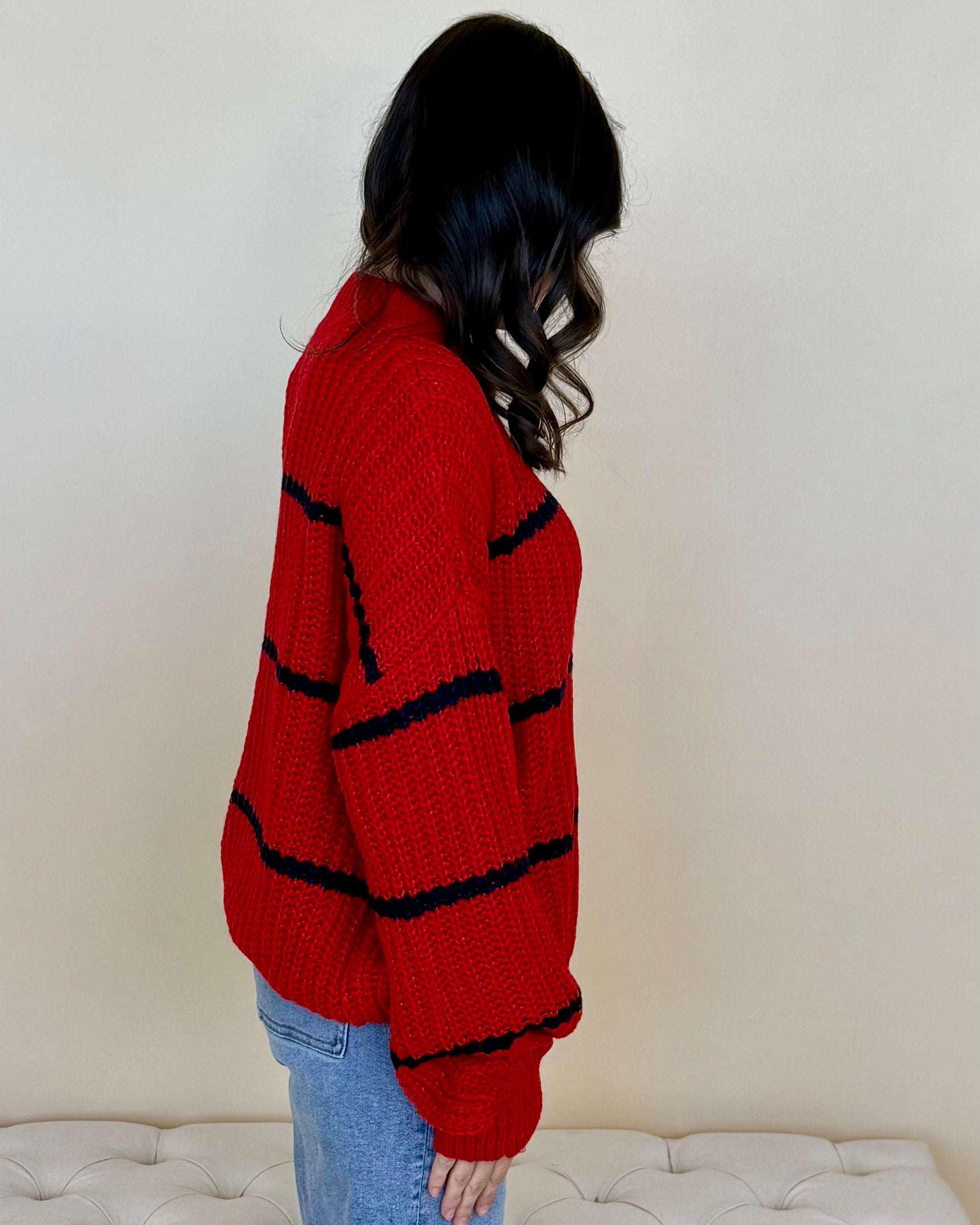 Comfort Knit Ruby Oversized Striped Sweater-Shop-Womens-Boutique-Clothing