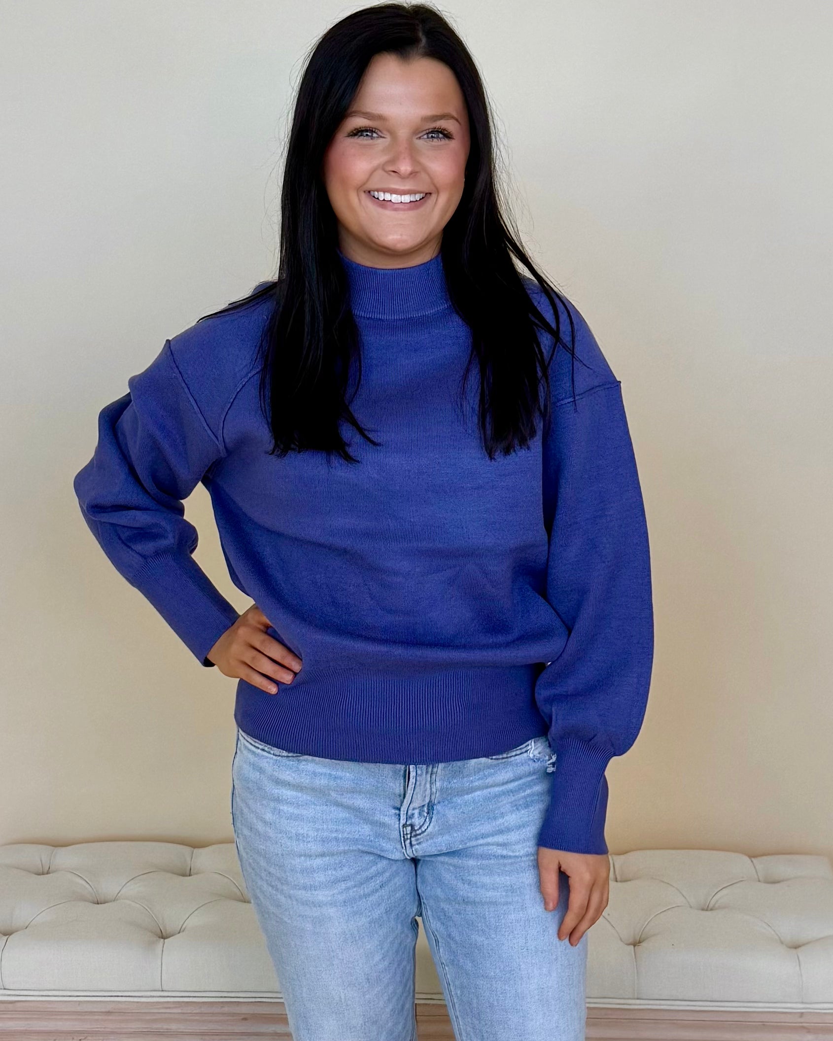 Soft Line Marlin Vicose Exposed Seam Sweater-Shop-Womens-Boutique-Clothing